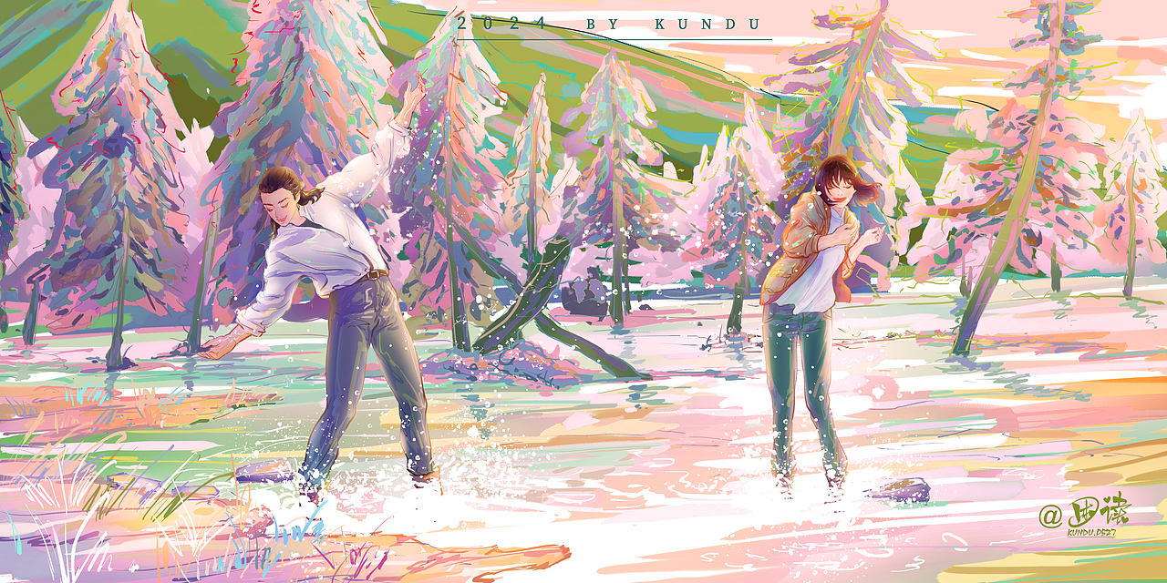 《我的阿勒泰》速涂插画（图ZMzcwMzU1MTUy） - 商业插画 - 站酷设计师困读原创素材 - 站酷ZCOOL