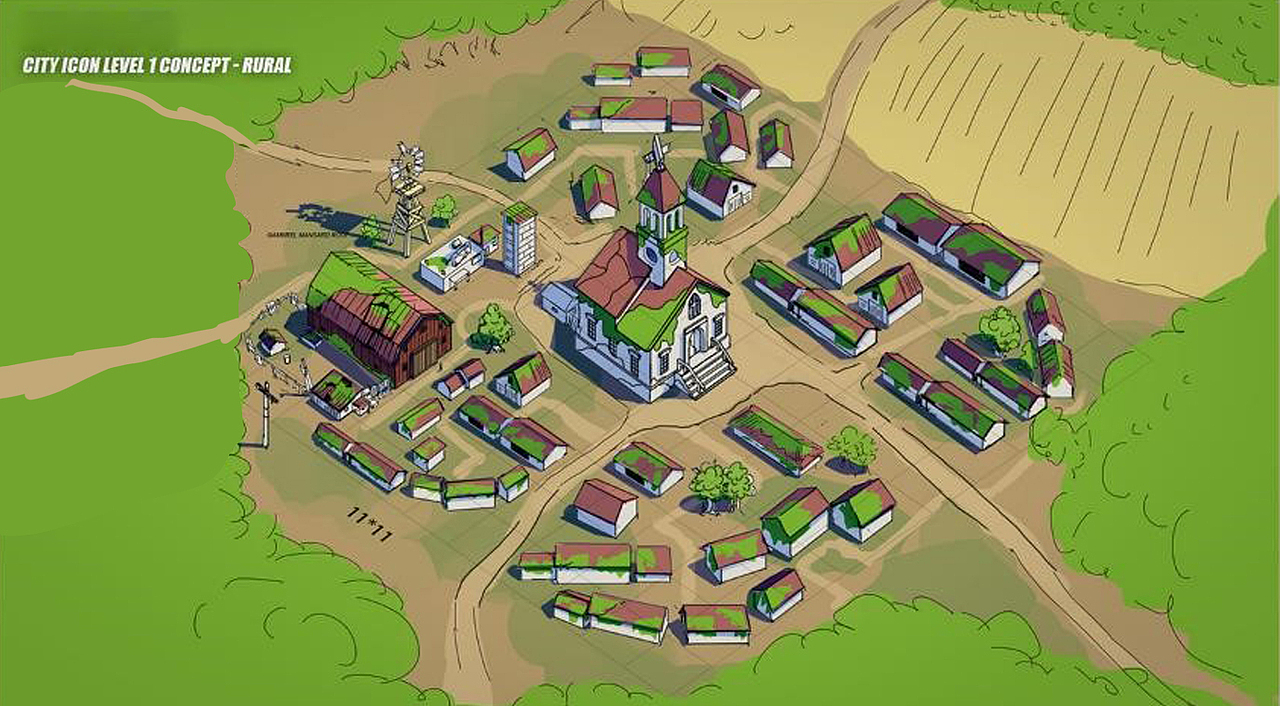 末世地图场景概念