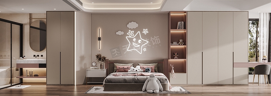 重庆协信春山台底跃装修案例,现代简约风设计效果图