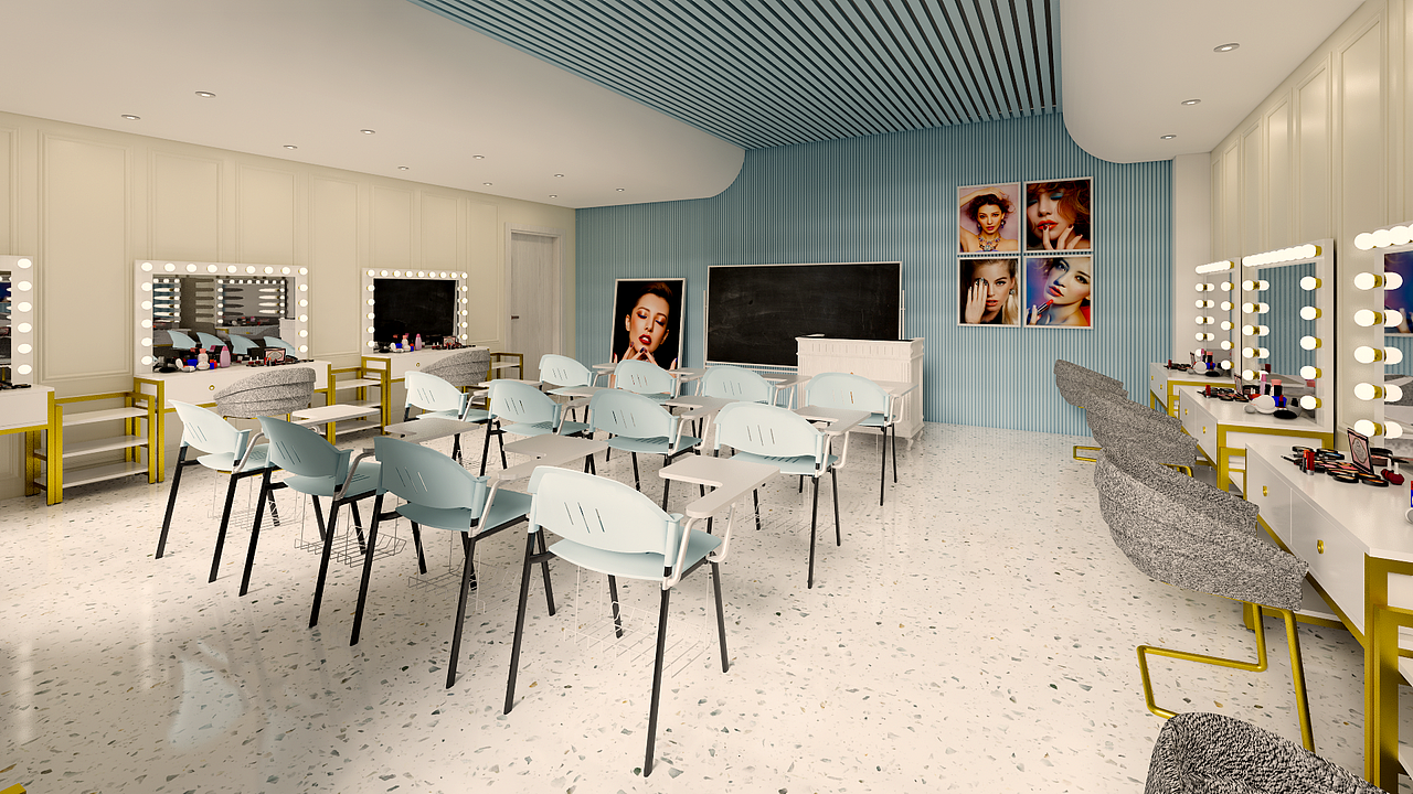 东方教育--彩妆美妆教培室（图ZMzExMTM1MzQ4） - 商业空间设计 - 站酷设计师乔木爺原创素材 - 站酷ZCOOL
