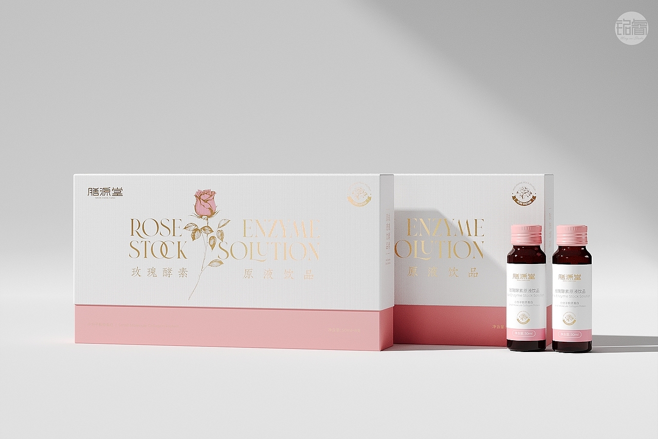 健康食品保健品包装设计玫瑰酵素饮品©刘益铭原创作品（图ZMzUxNTkwNDky） - 包装 - 站酷设计师刘益铭原创素材 - 站酷ZCOOL