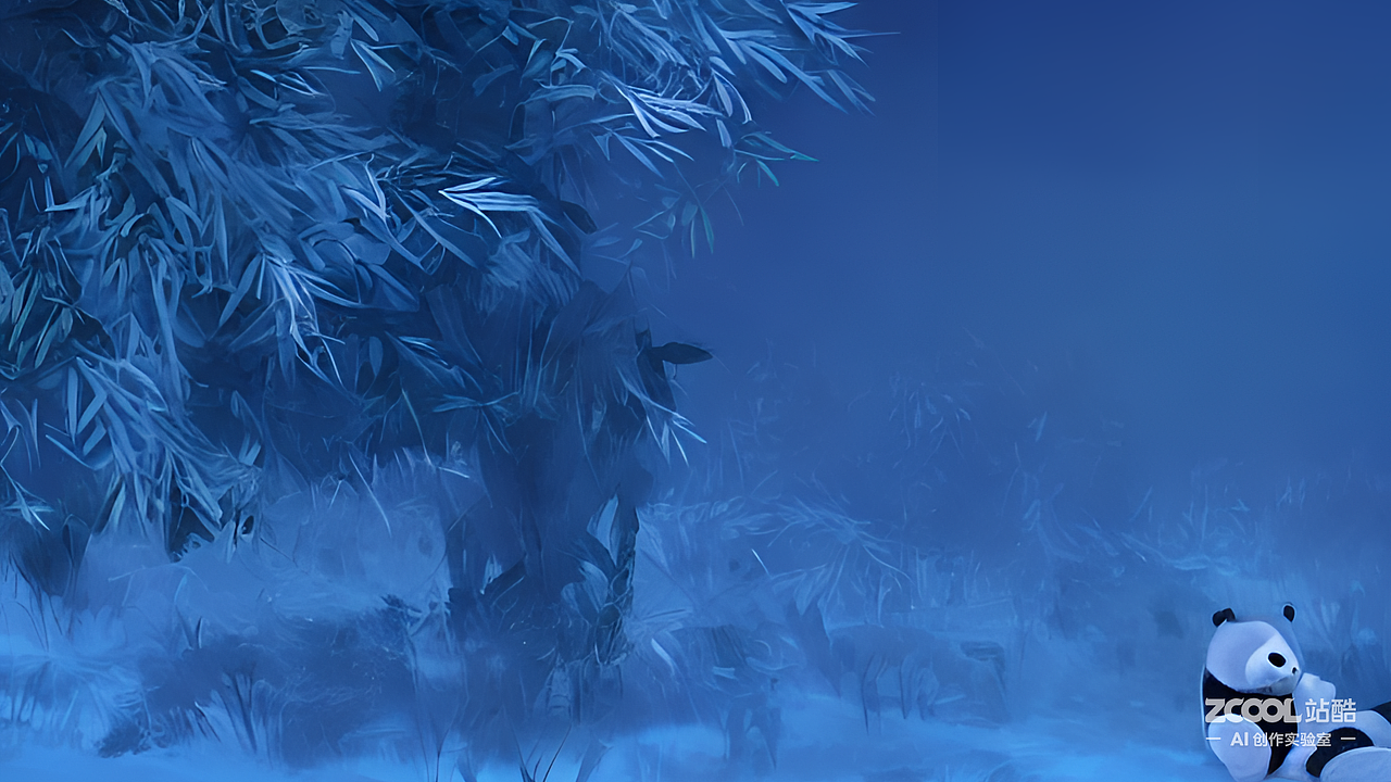 #AI创作实验室#大熊猫，雪花，竹林（图ZMzIyNDM1OTY0） - AI作品 - 站酷设计师斗指原创素材 - 站酷ZCOOL