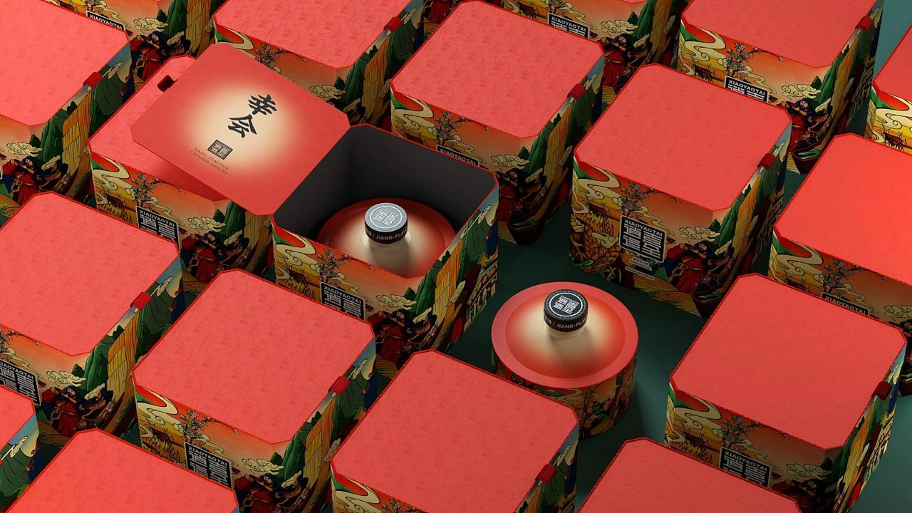 酱香白酒-包装插画-品牌vi