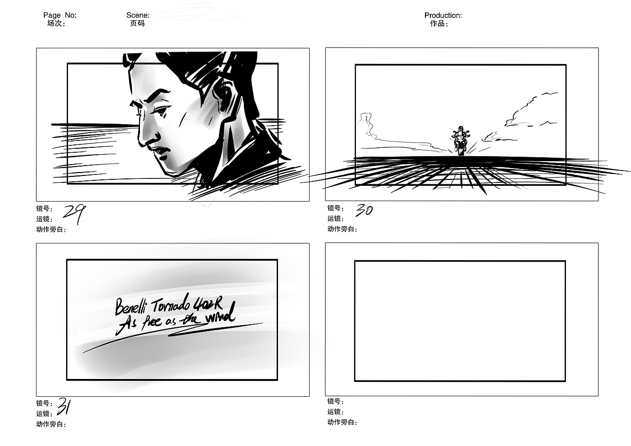 广告分镜——BENELLI  贝纳利