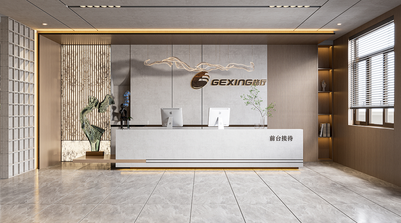 现代办公空间效果图表现