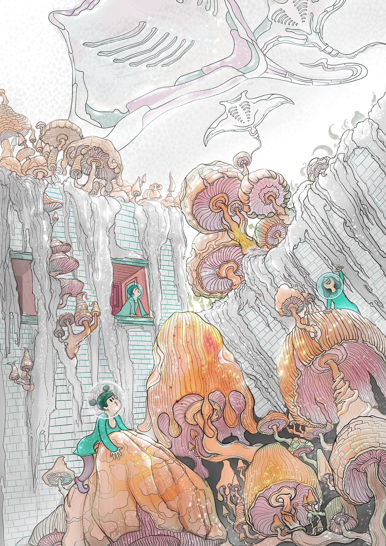 蘑菇世界（图ZMzA0NjQxMjg4） - 商业插画 - 站酷设计师甲木金画师原创素材 - 站酷ZCOOL
