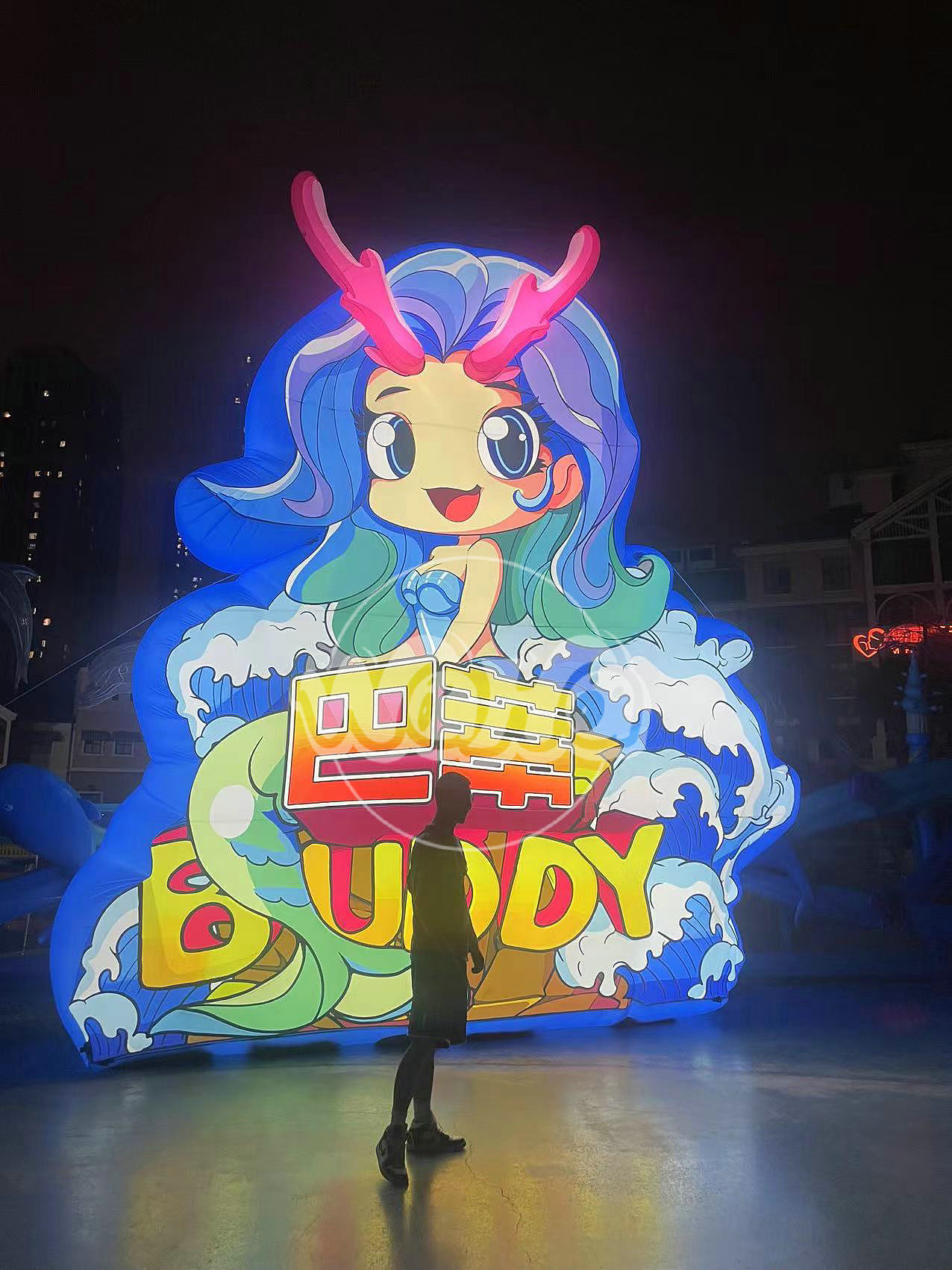 充气美人鱼气模 海昌渔人码头 IP形象卡通定制 