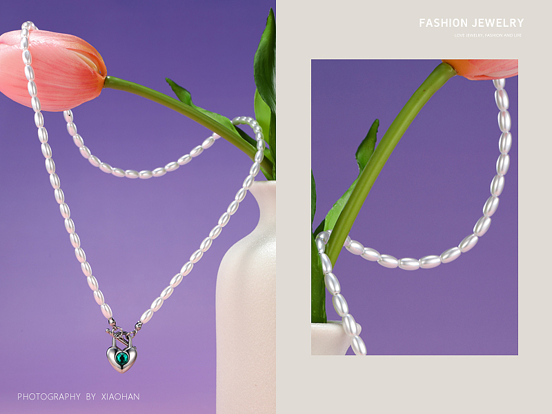 520首饰拍摄 电商首饰拍摄 520情人节 爱心首饰 珍珠（图ZMzY5MDcxNTY4） - 产品摄影 - 站酷设计师广州小韩原创素材 - 站酷ZCOOL