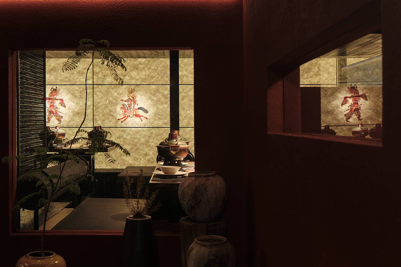 【餐饮空间】卿门涮肉（图ZMzU2NDg4NDM2） - 酒店餐饮设计 - 站酷设计师南京拿云室内设计原创素材 - 站酷ZCOOL