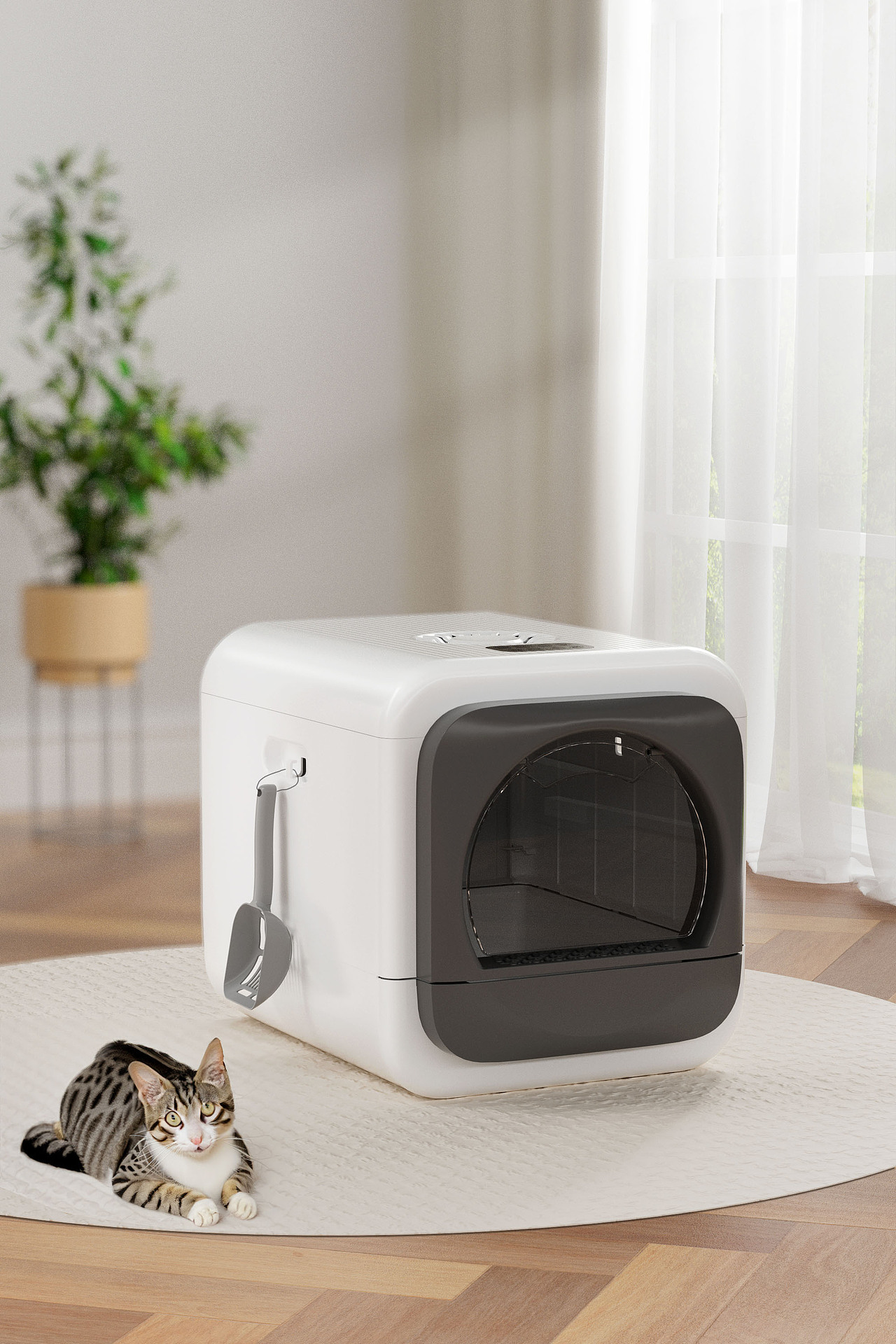 宠物用品猫砂盆渲染（图ZMzQ3MzIzNDA4） - 产品 - 站酷设计师小顾不想起名原创素材 - 站酷ZCOOL