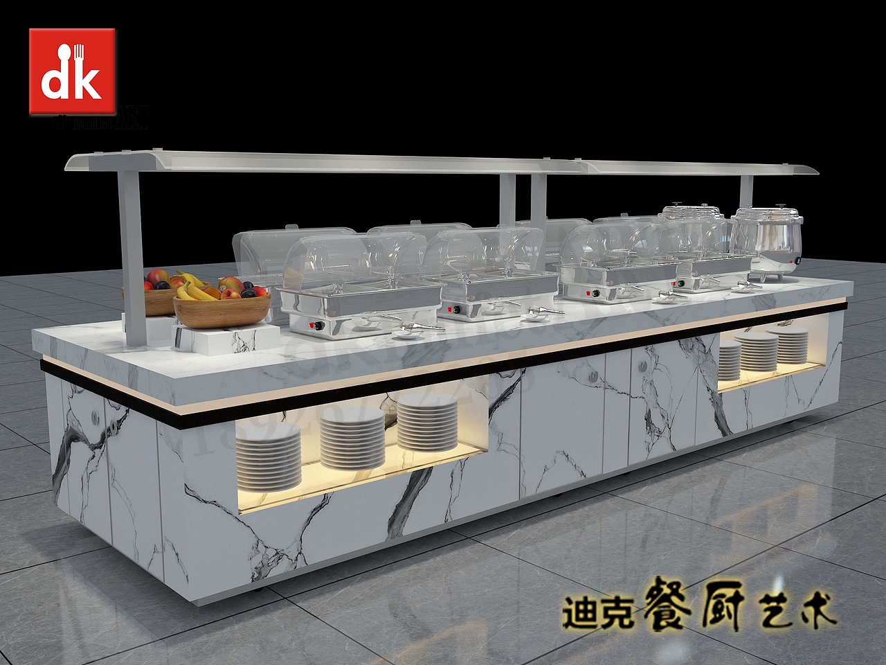 企事业单位食堂设备整体定制 组合自助餐台 酒店布菲台