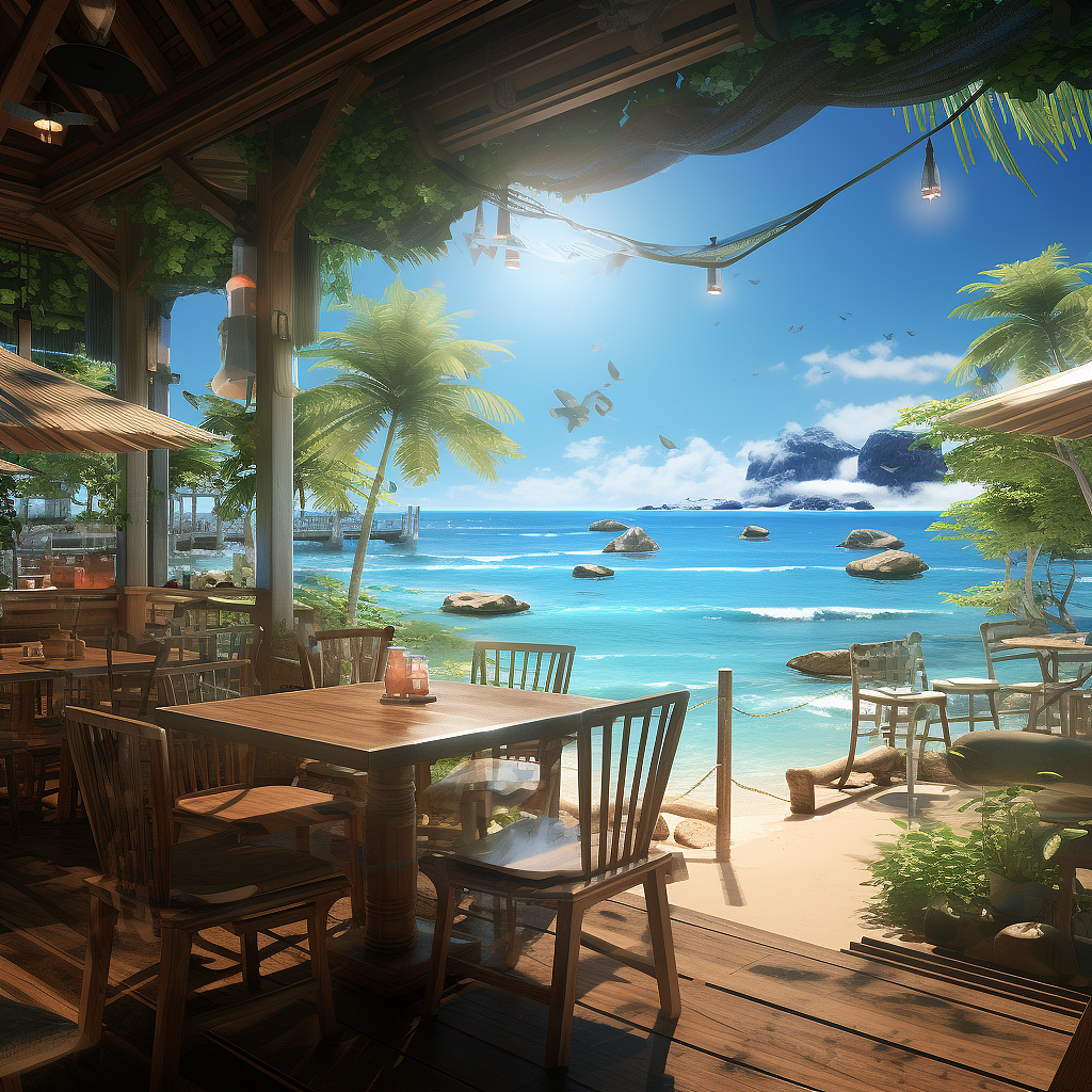 海滩餐厅32K超高清3D场景