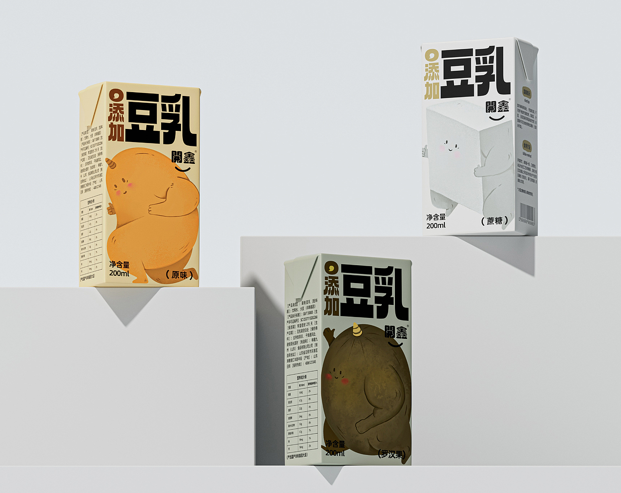 開鑫豆乳包装，一款会健身的包装（图ZMzUyMTEzOTc2） - 商业插画 - 站酷设计师王里相心设计原创素材 - 站酷ZCOOL