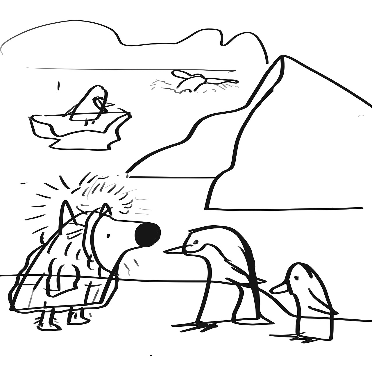 与刘看山的《蓝色之旅》原创插画