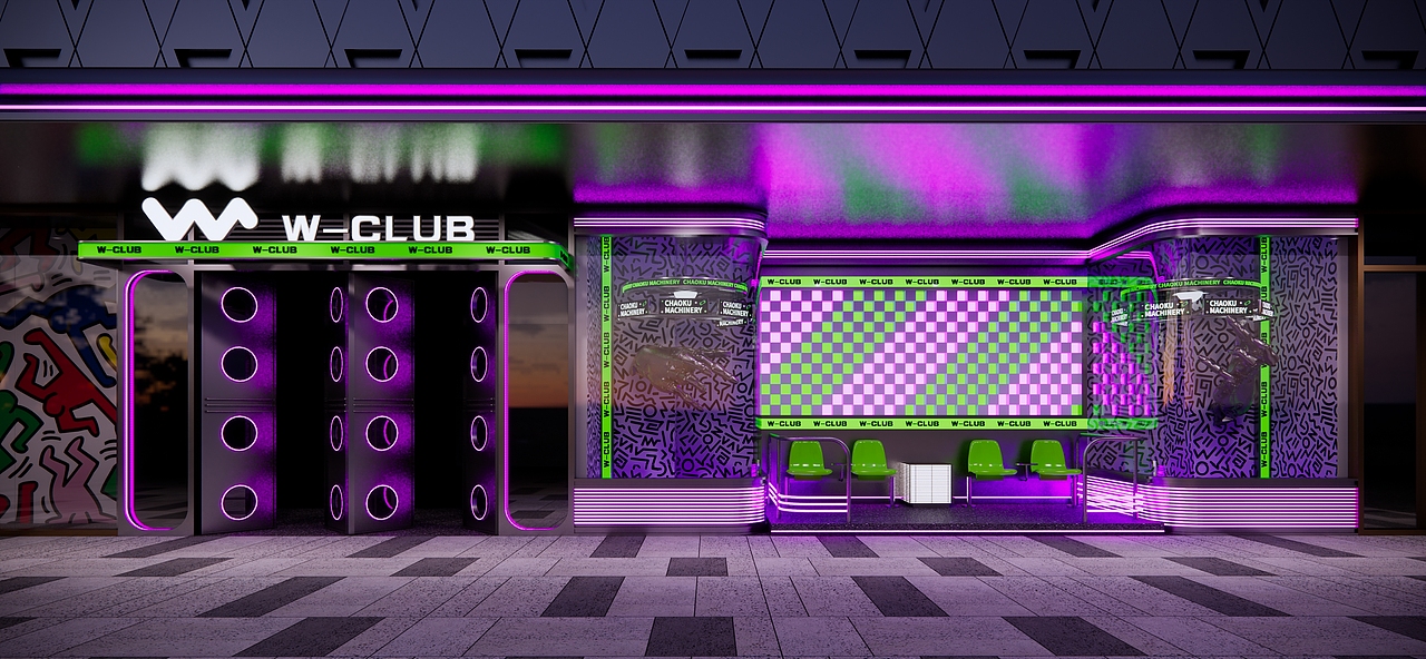 W-CLUB丨探索年轻化娱乐空间色彩的碰撞