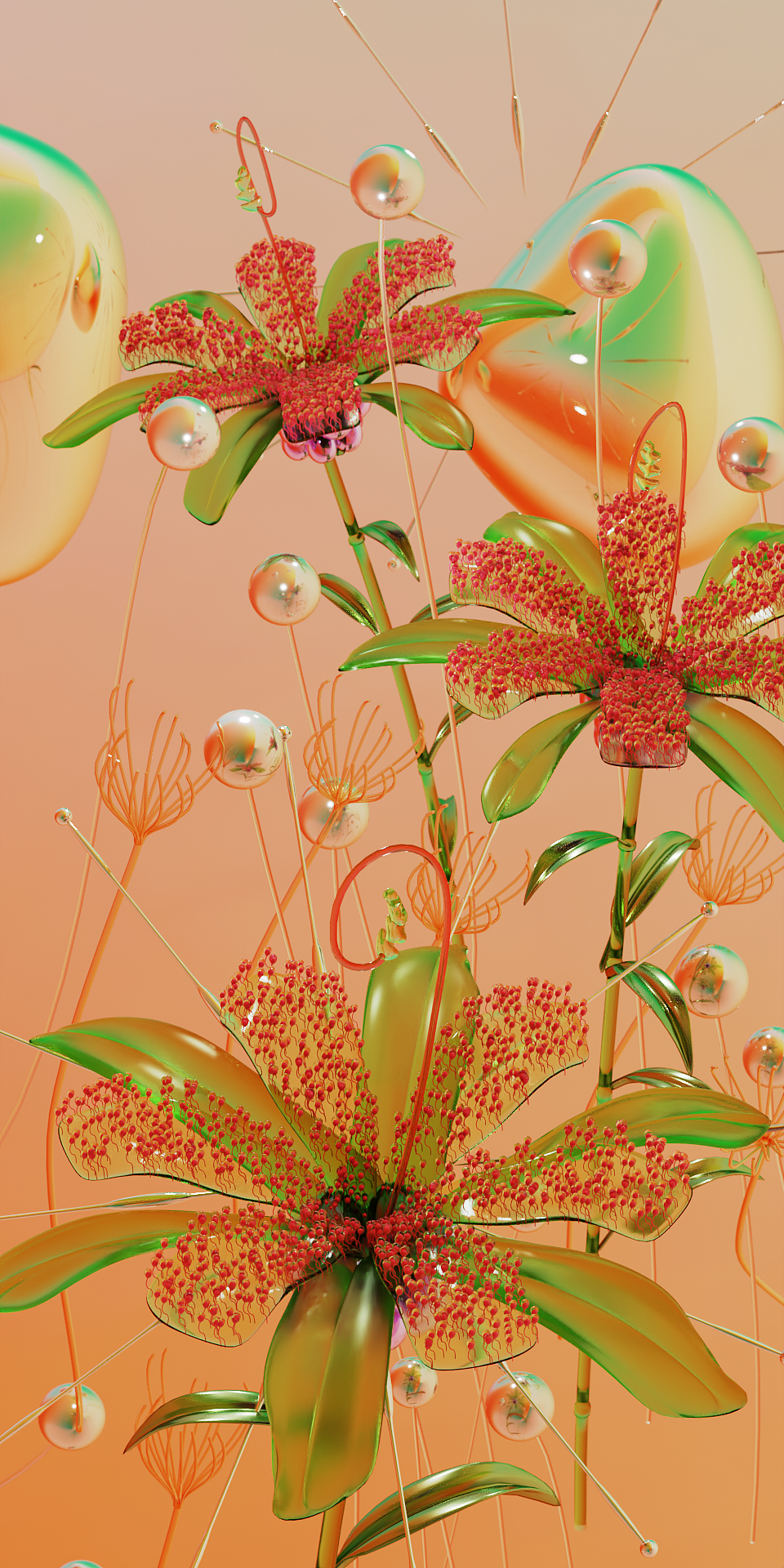 BLENDER|茅膏菜×玻璃