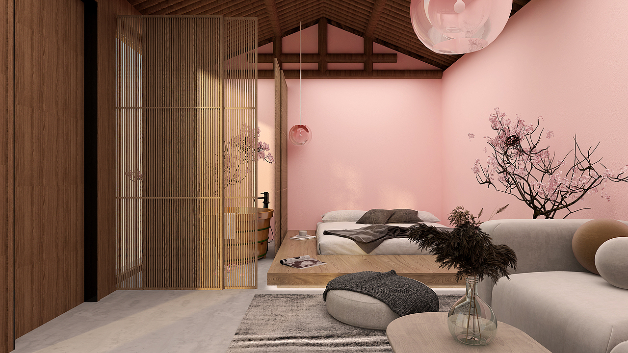 民宿花桃主题院（图ZMzU2ODA2NjQw） - 家装设计 - 站酷设计师秋琳原创素材 - 站酷ZCOOL