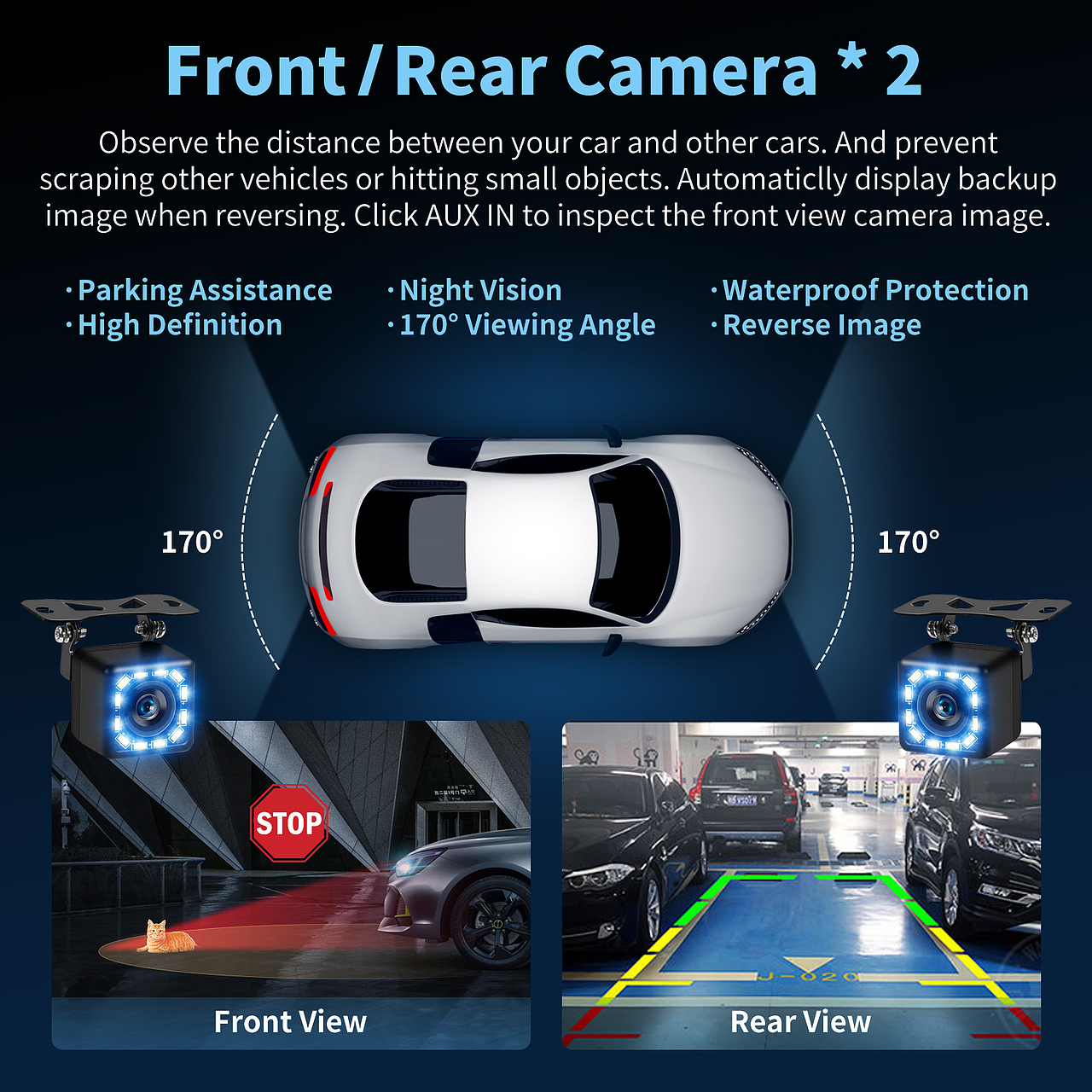车载影音播放器倒车影像主机亚马逊产品拍摄主图A+设计