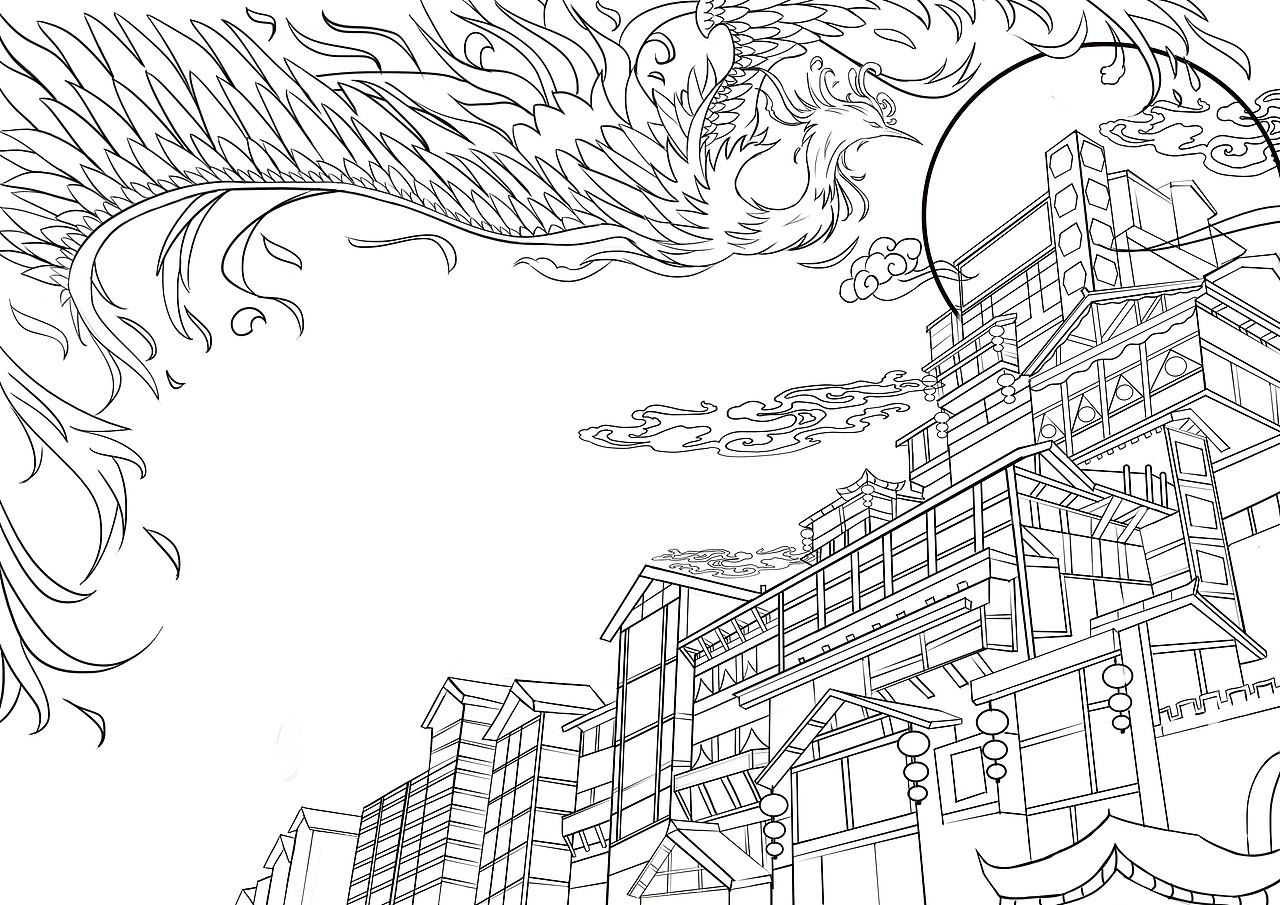 一些结合重庆特色景点插画