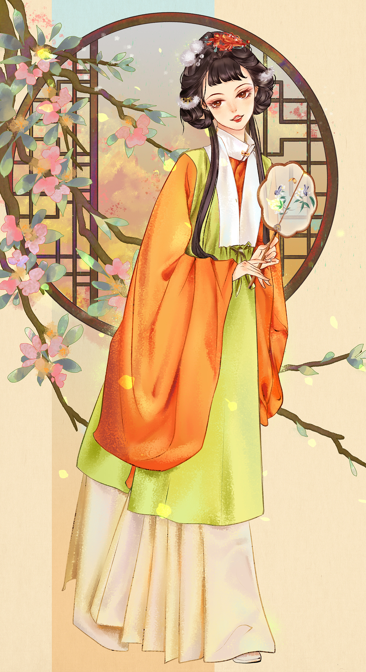 古风人物立绘水彩插画