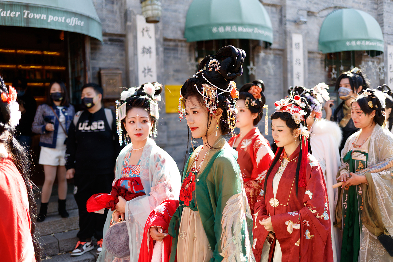 古北水镇红叶祭汉服活动拍摄