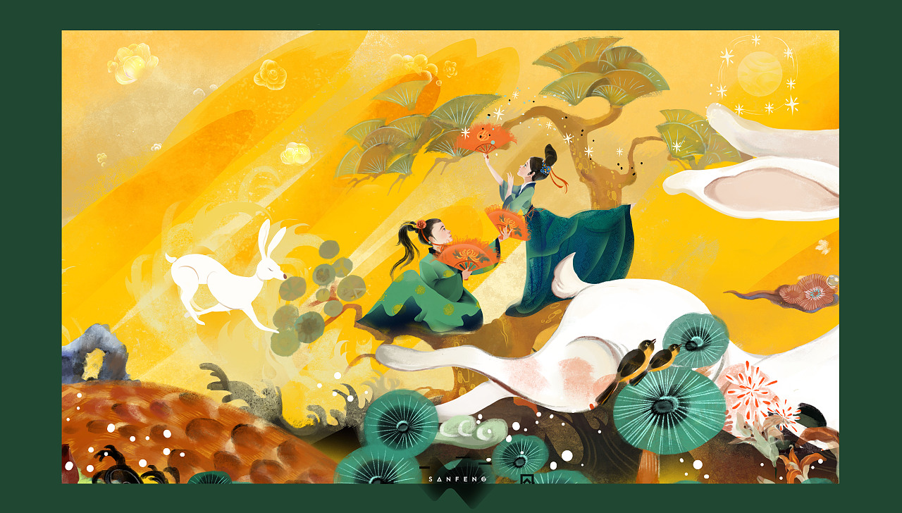 中国古典舞蹈-插画海报