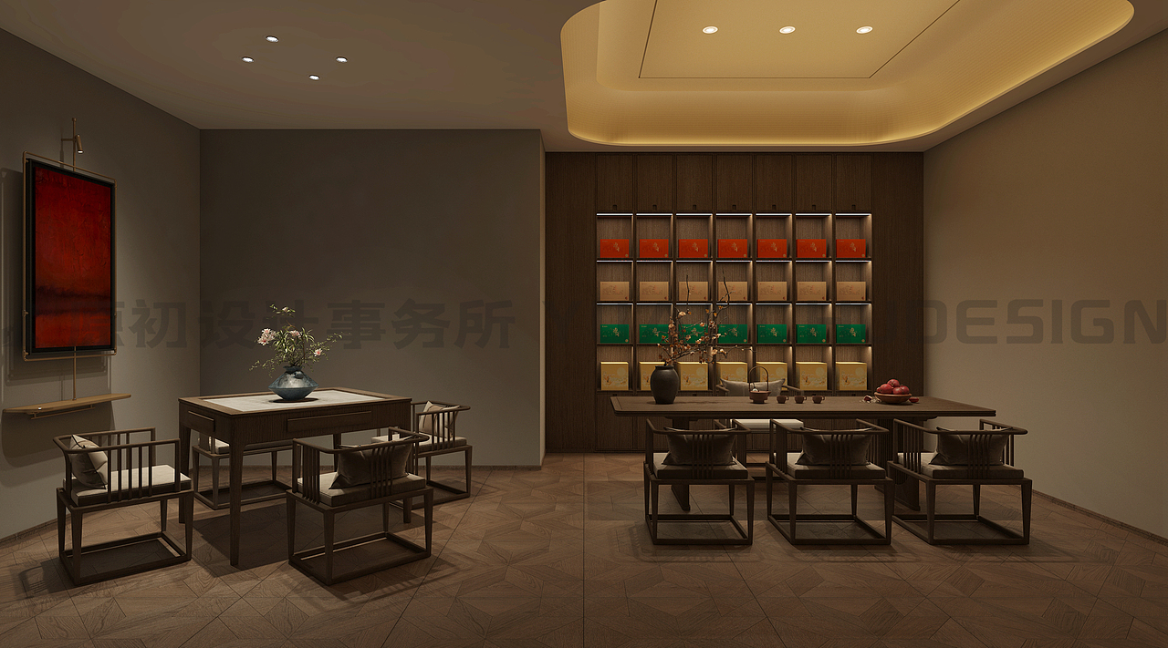 厦门 店面装修室内空间茶室设计 茶业连锁茶空间茶馆