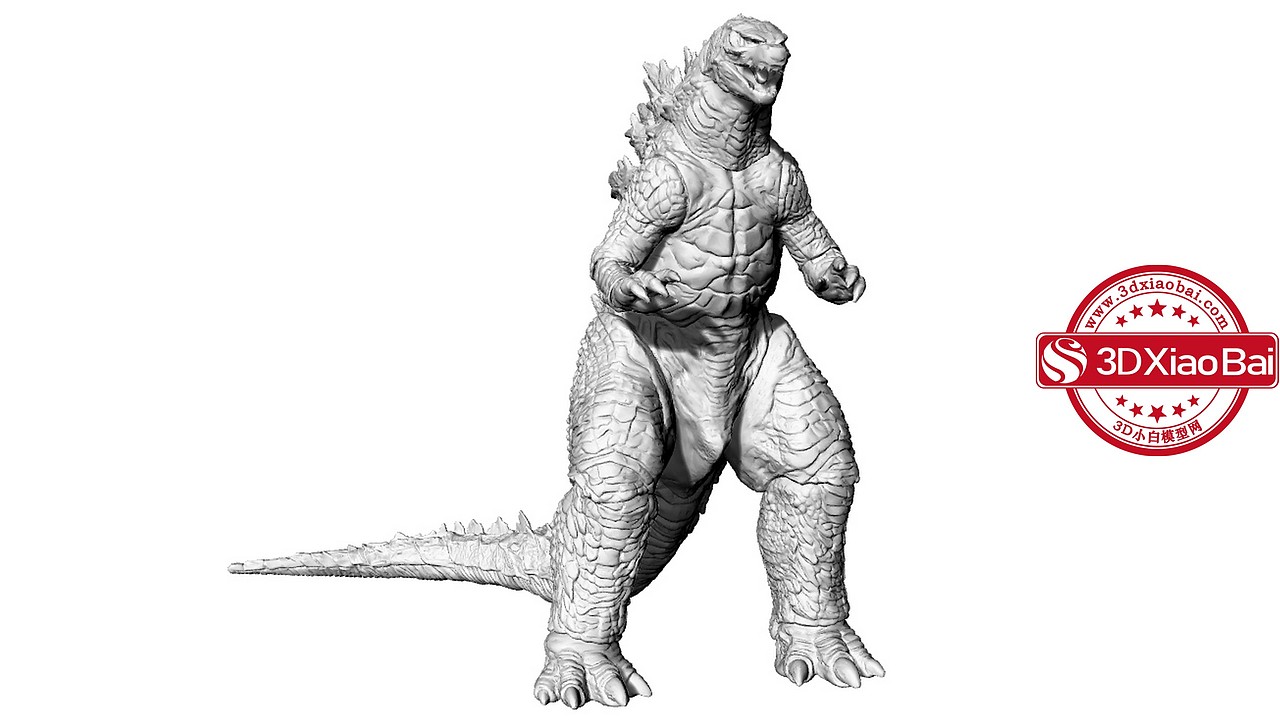 怪兽哥斯拉3d建模设计