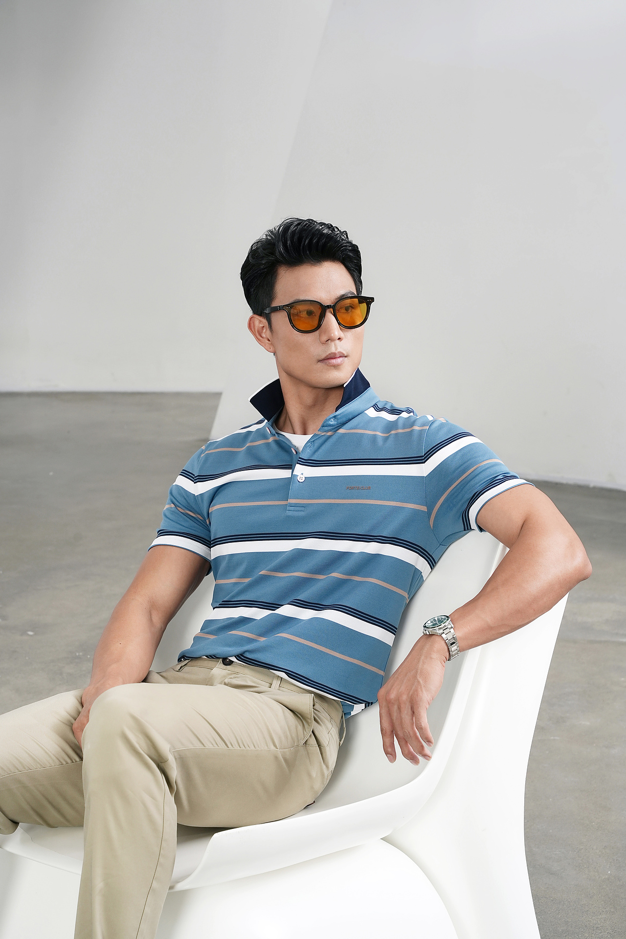 23年夏装商务POLO男装广告大片拍摄