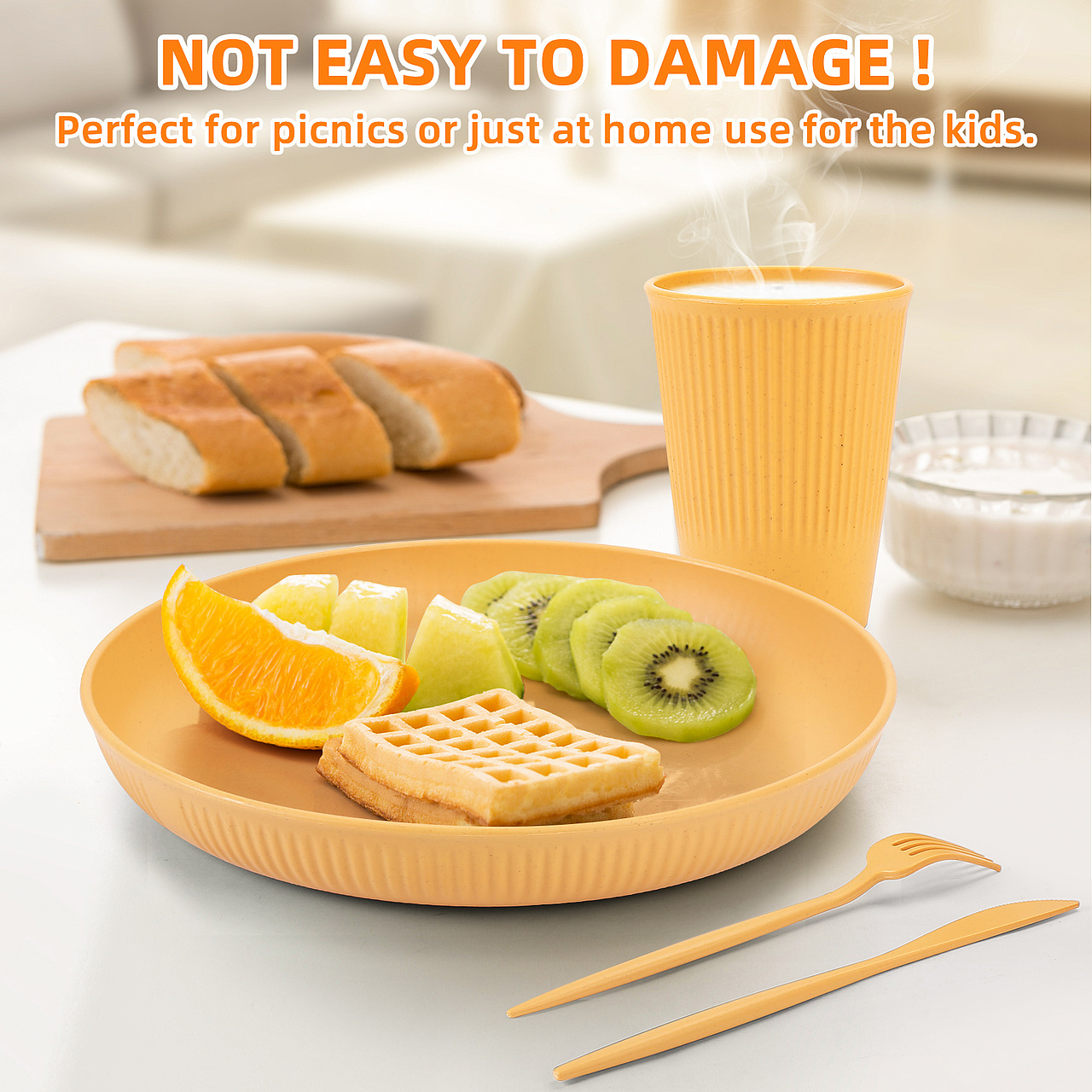 亚马逊主图详情页设计︱麦秸秆餐具