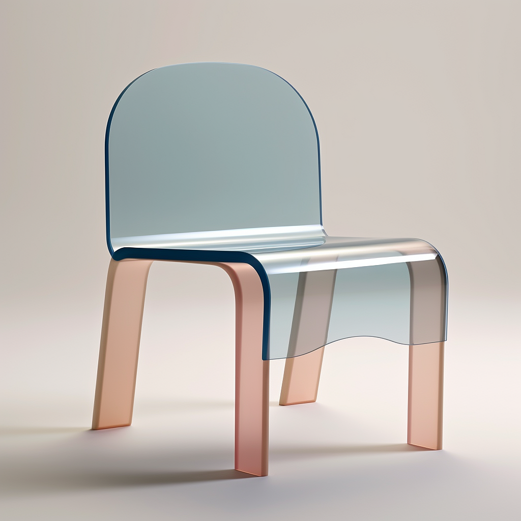 具体研究的极简凳子