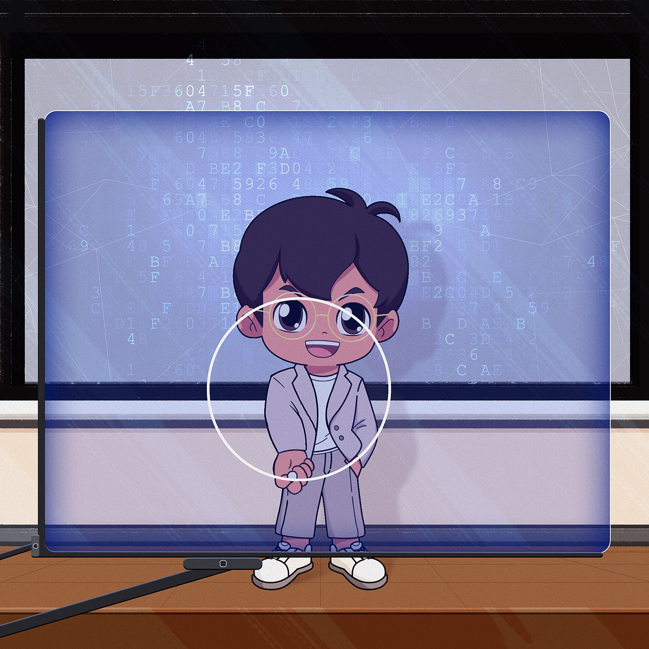 来，单手画个圈圈