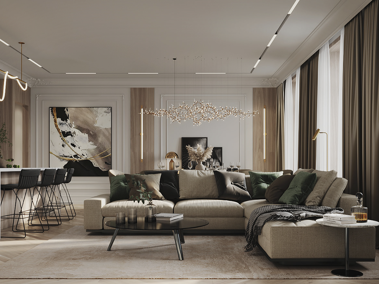 98㎡ 轻奢简约 小户型