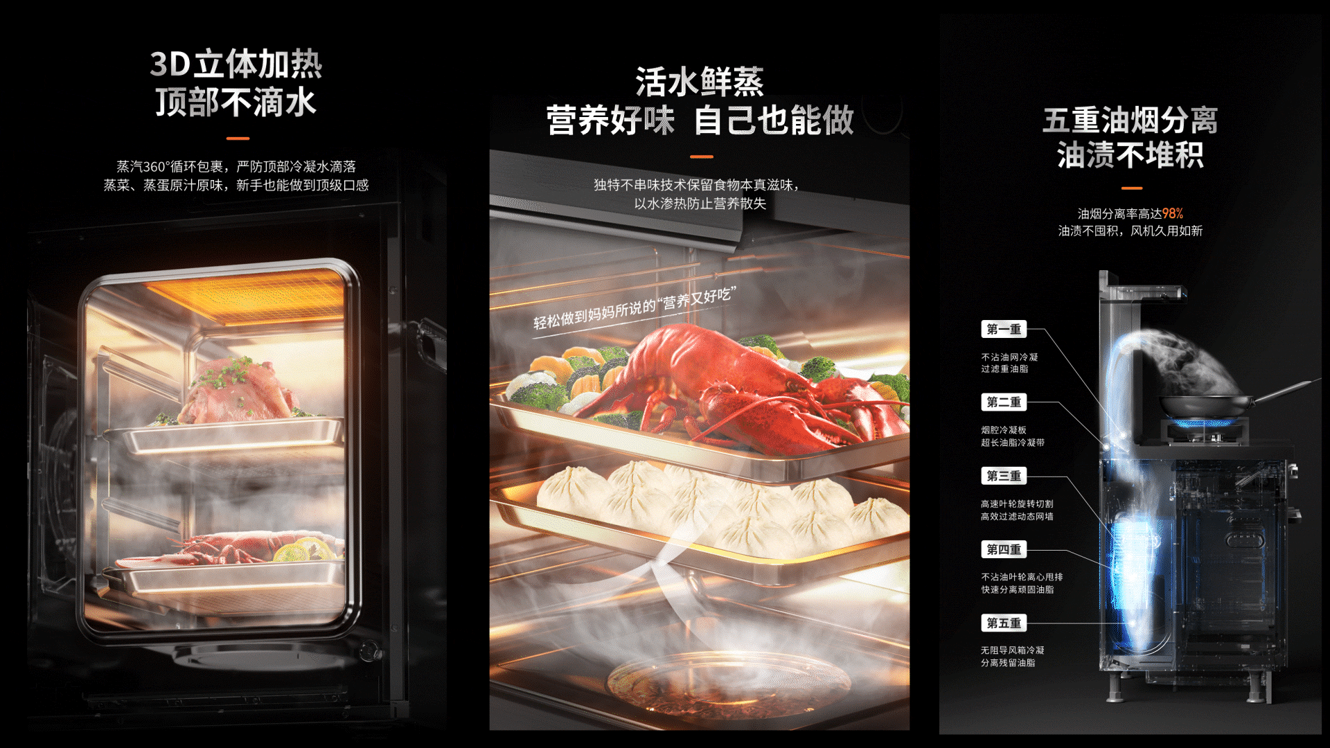 静态 | 两款集成灶详情页渲染（图ZMzIwNDQxNDIw） - 产品 - 站酷设计师卡夫卡穿越风暴原创素材 - 站酷ZCOOL