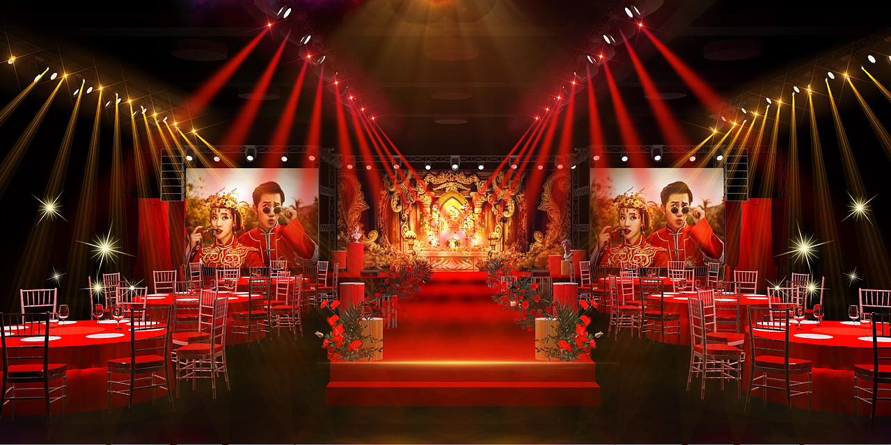 《礼堂庆典》舞美设计