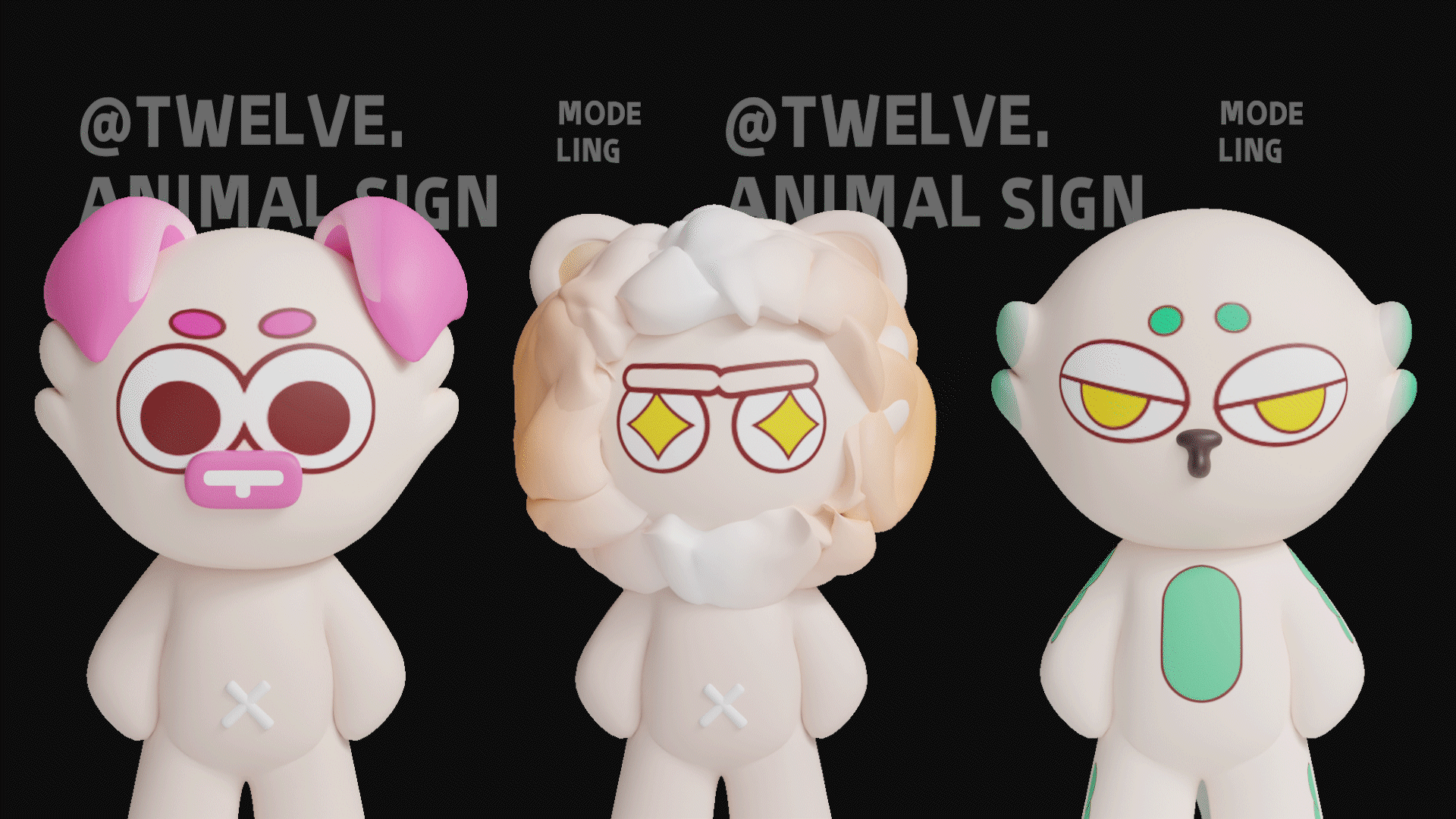 十二生肖@|twelve animal sign(图ZMzY4Nzc0OTI4) - IP形象 - 站酷设计师橘子有礼原创素材 - 站酷ZCOOL