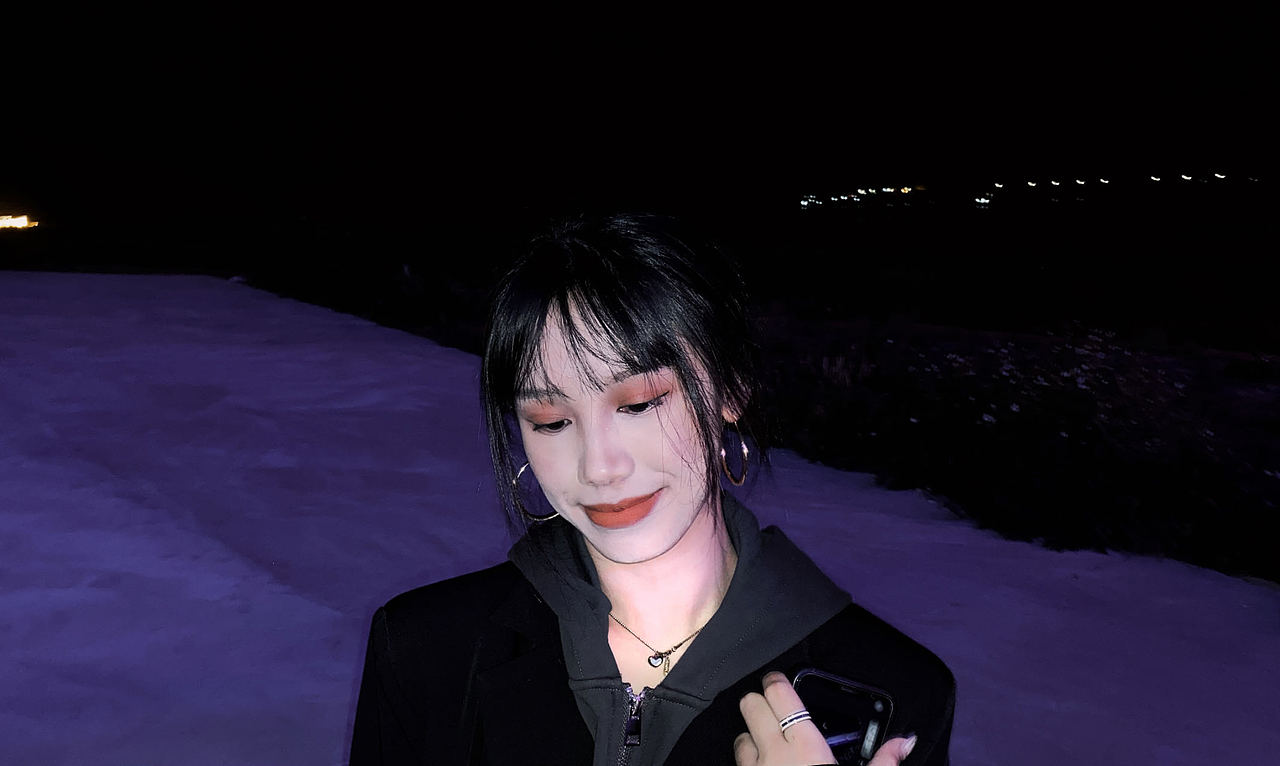 手机拍摄夜景人像