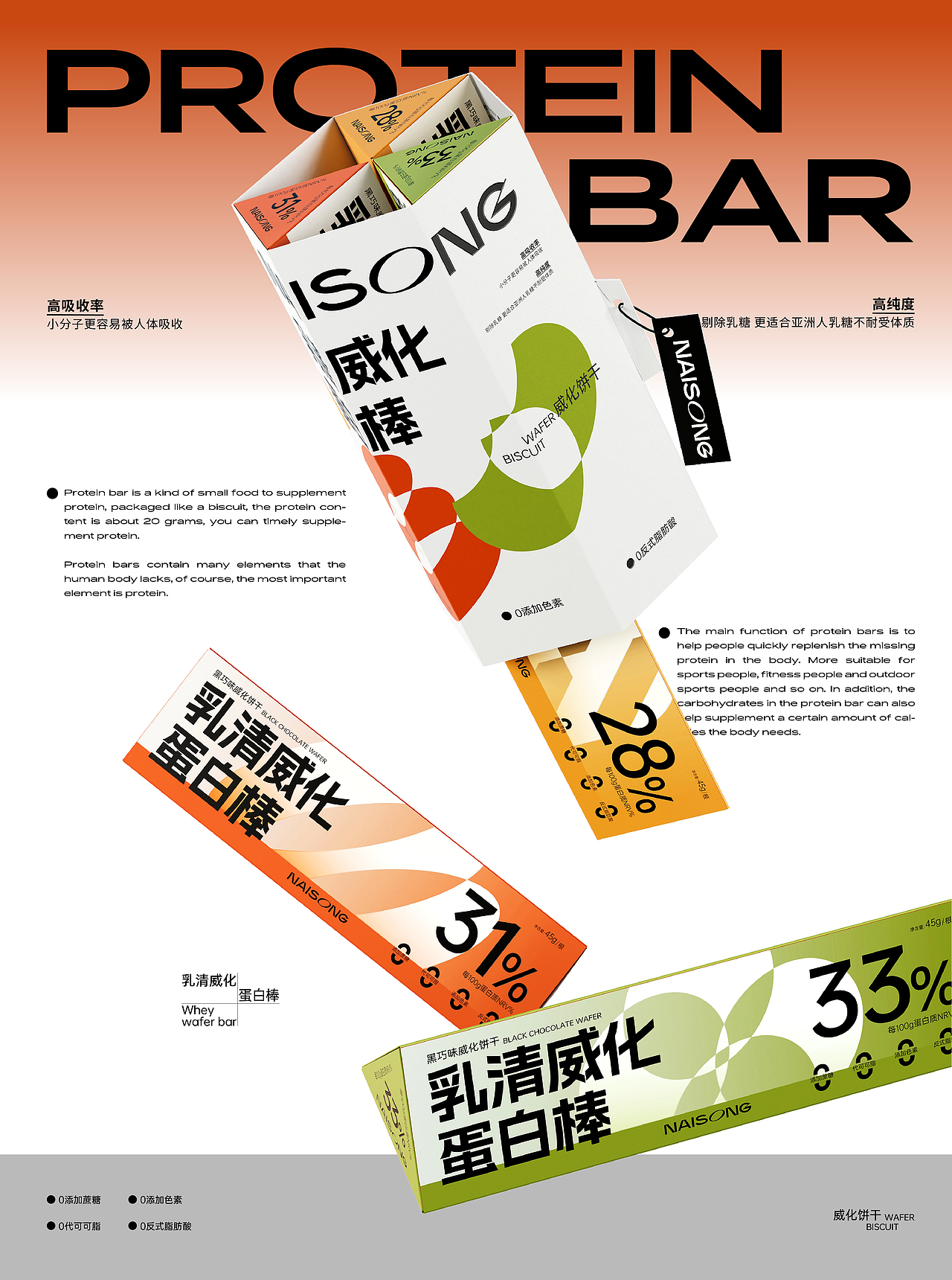蛋白棒代餐食品包装设计丨让健身和健康成为一种乐趣