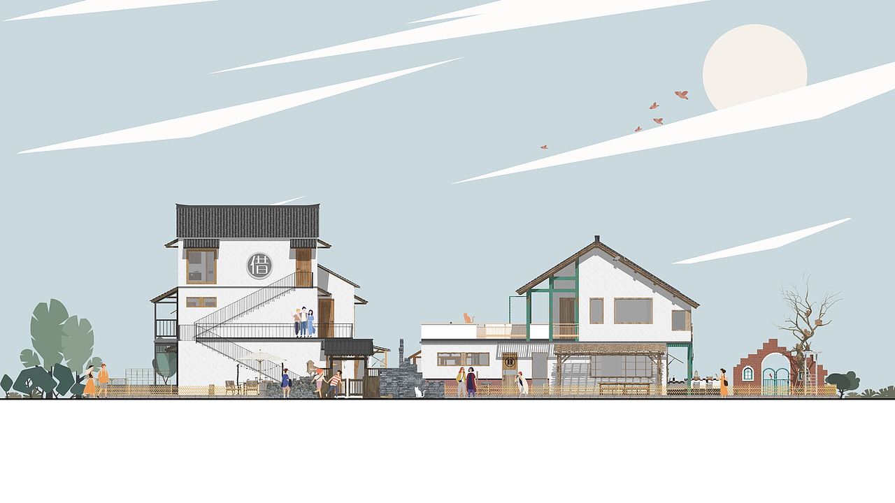 建筑插画（图ZMzEwNDk4MjQ0） - 商业插画 - 站酷设计师干草堆原创素材 - 站酷ZCOOL