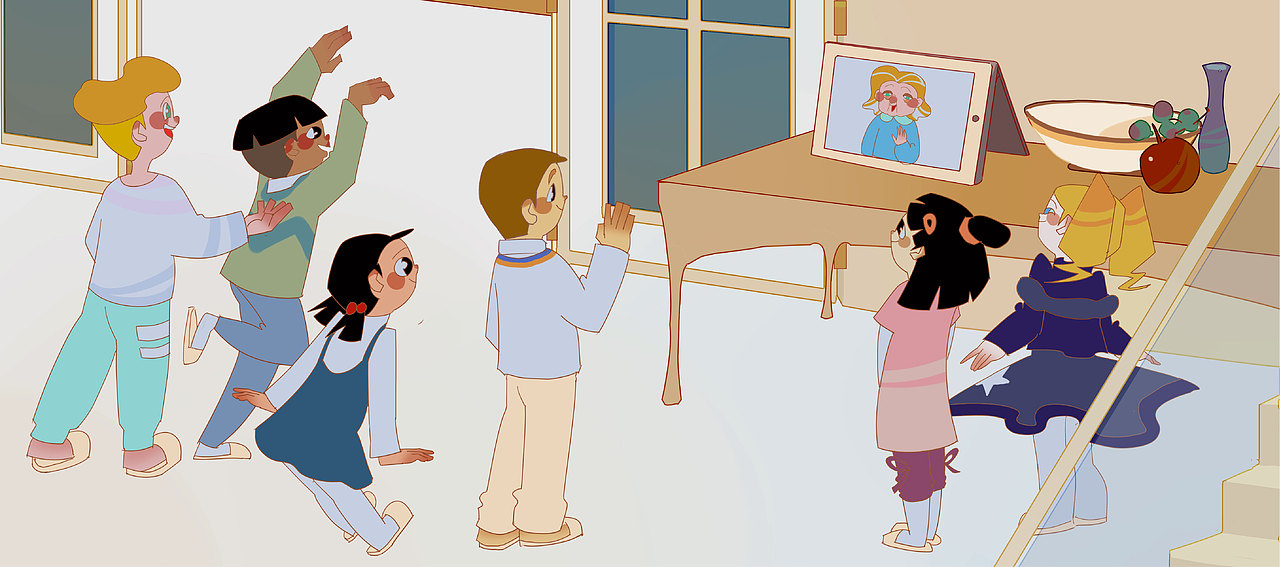 《新快乐英语》全册插画绘制