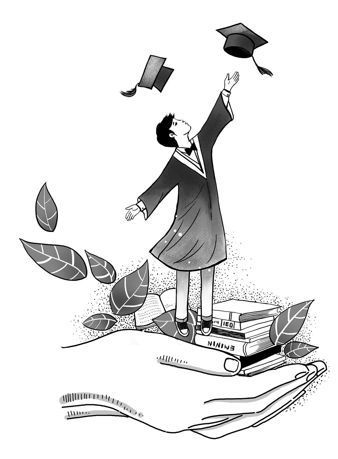 职场类、哲理类黑白插图（图ZMzYxOTg1NTEy） - 创作习作 - 站酷设计师豆味儿原创素材 - 站酷ZCOOL