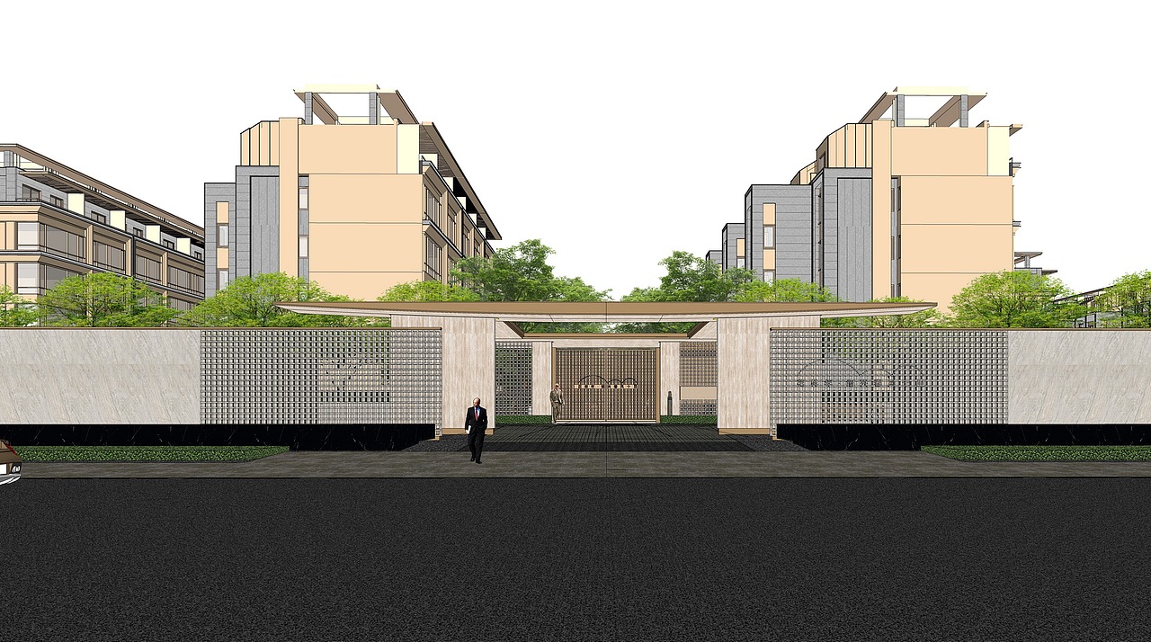 花样年绍兴春风十里大区景观SU模型下载