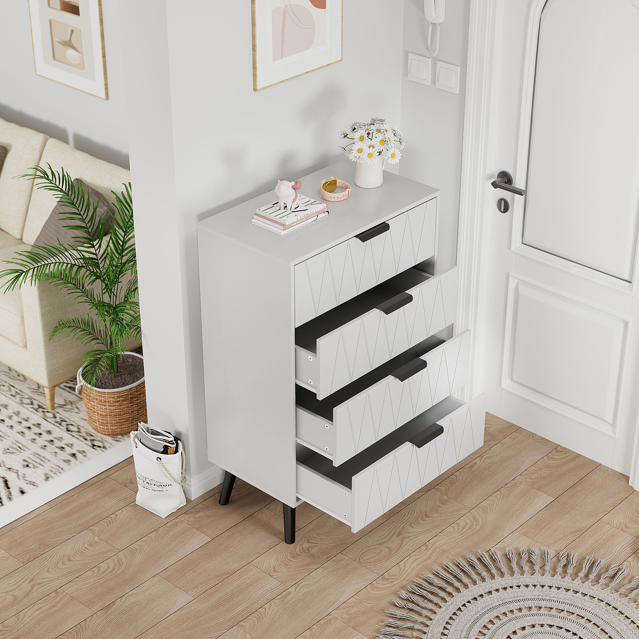 四抽柜建模渲染（图ZMzUxMTU0MDA4） - 产品 - 站酷设计师Wilber创意原创素材 - 站酷ZCOOL