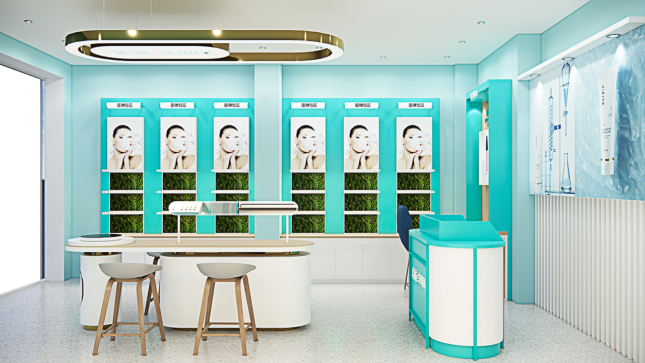 美容护肤店展示