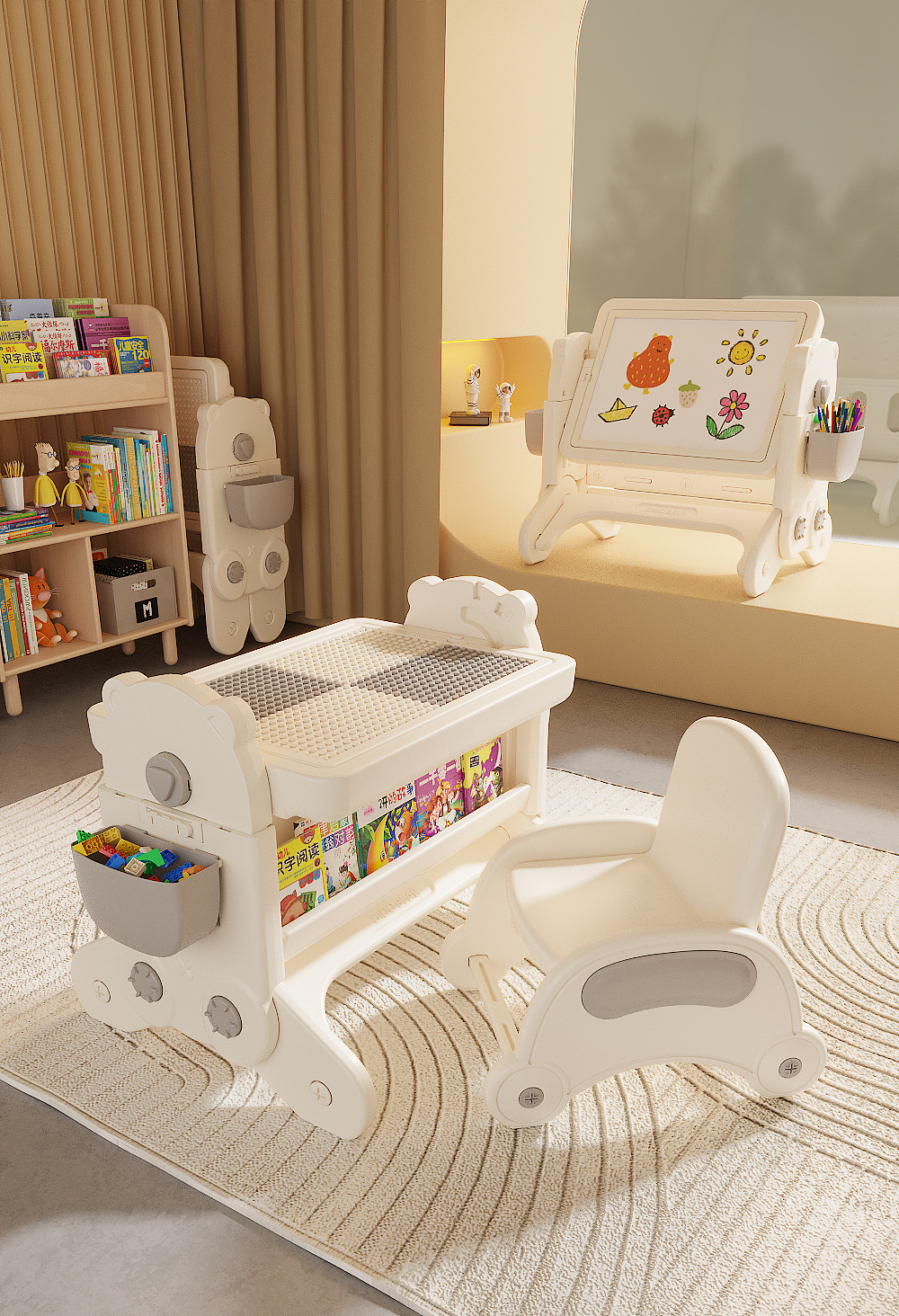 SeekRoots ◉〖儿童围栏&积木桌渲染〗（图ZMzU2NzgzMTEy） - 产品 - 站酷设计师SeekRoots原创素材 - 站酷ZCOOL