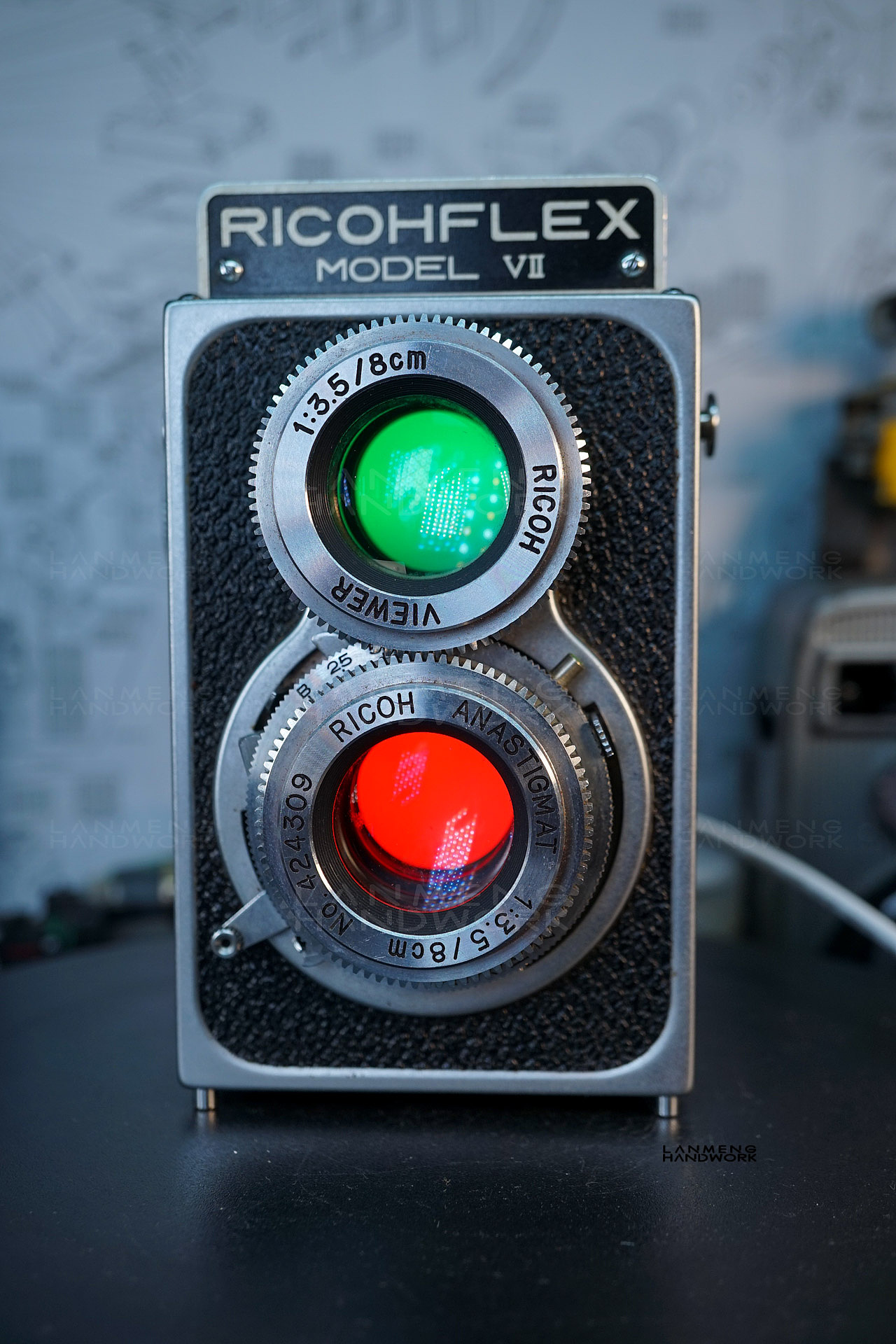 理光RICOHFLEX MODEL VII双反相机改灯桌面氛围灯（图ZMzQwNzg5MzU2） - 工艺品设计 - 站酷设计师蓝萌手作原创素材 - 站酷ZCOOL