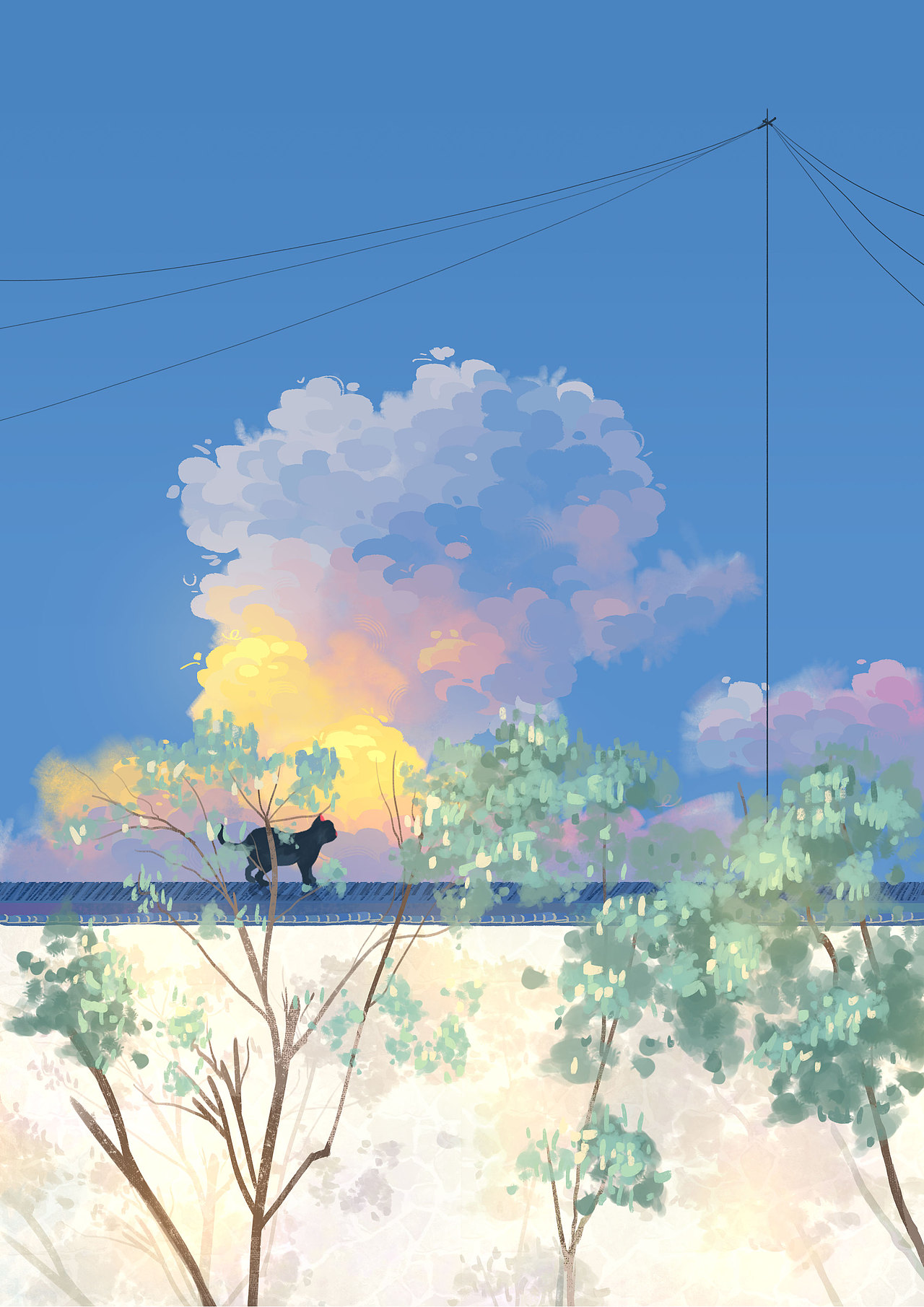 云端漫步（图ZMzU5NjM0NTI4） - 艺术插画 - 站酷设计师酸奶酪cos原创素材 - 站酷ZCOOL
