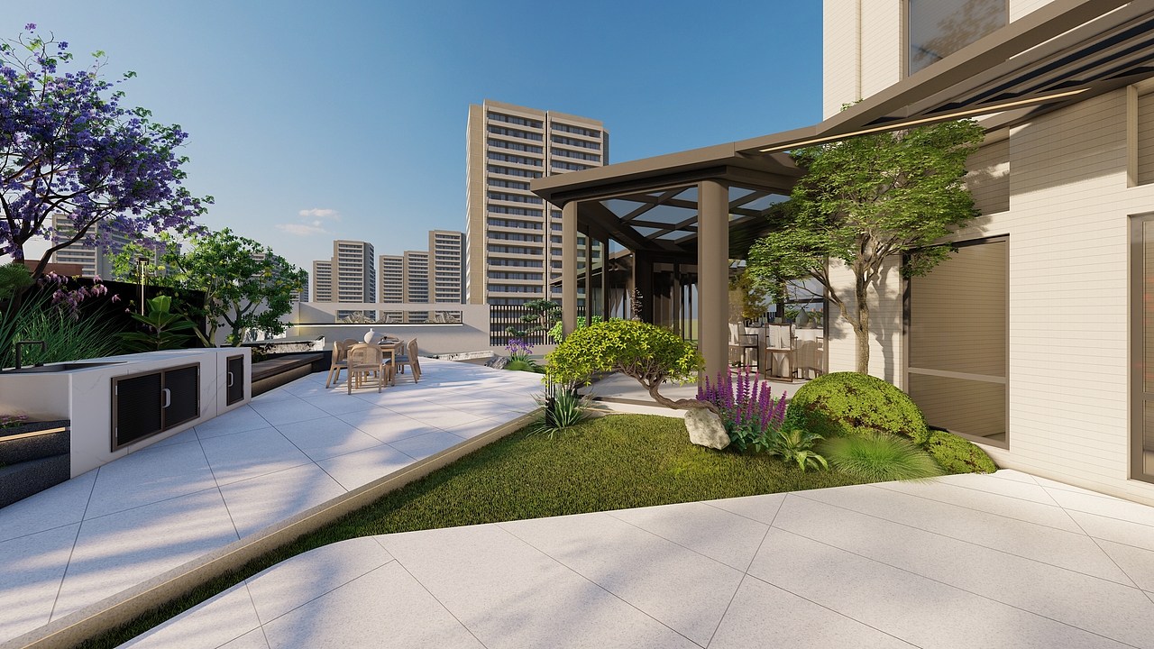 不规则感现代花园，简约中的高级感（图ZMzE2NTQ3NTEy） - 景观设计 - 站酷设计师知鱼景观原创素材 - 站酷ZCOOL