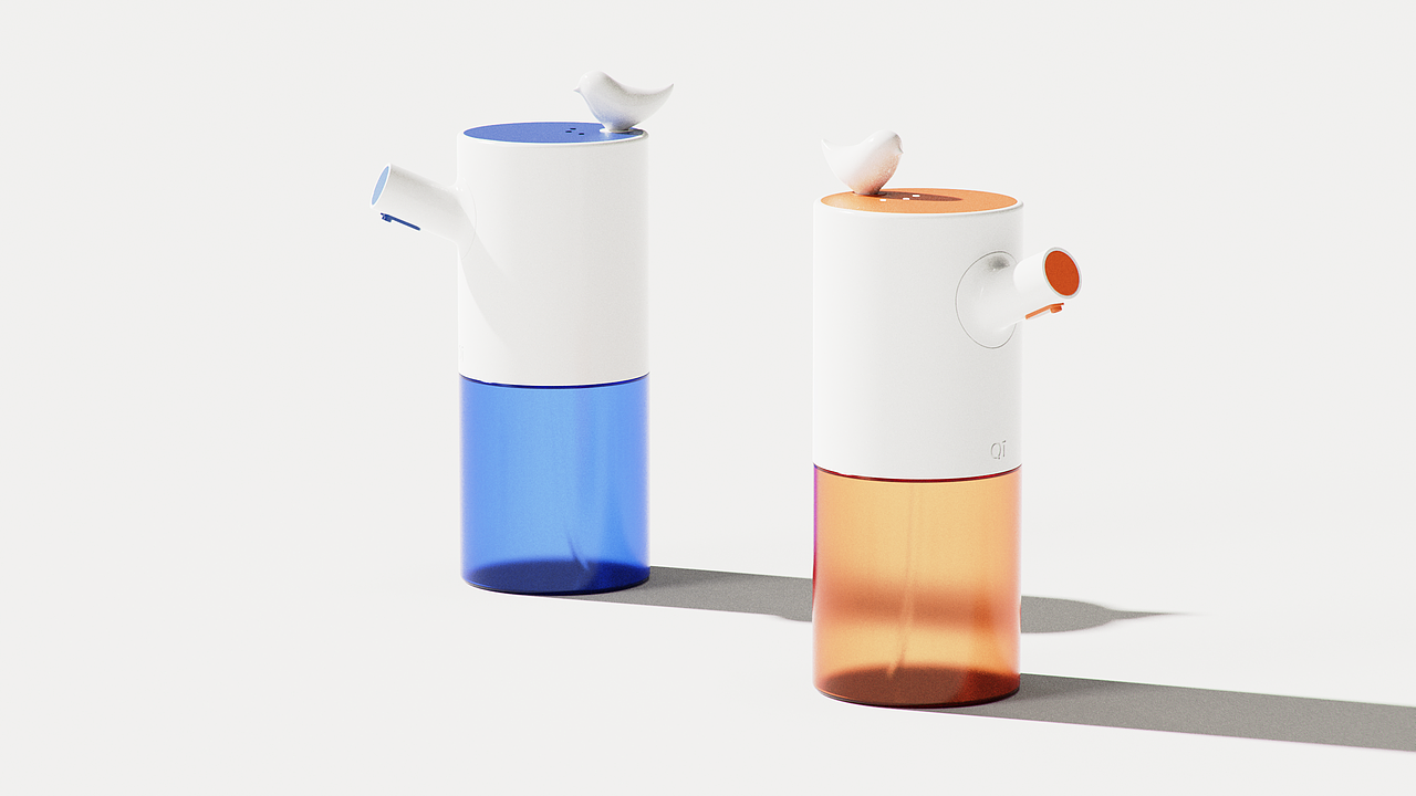 小鸟自动洗手液瓶（图ZMzM1MzczOTMy） - 电子产品 - 站酷设计师齐_冰原创素材 - 站酷ZCOOL