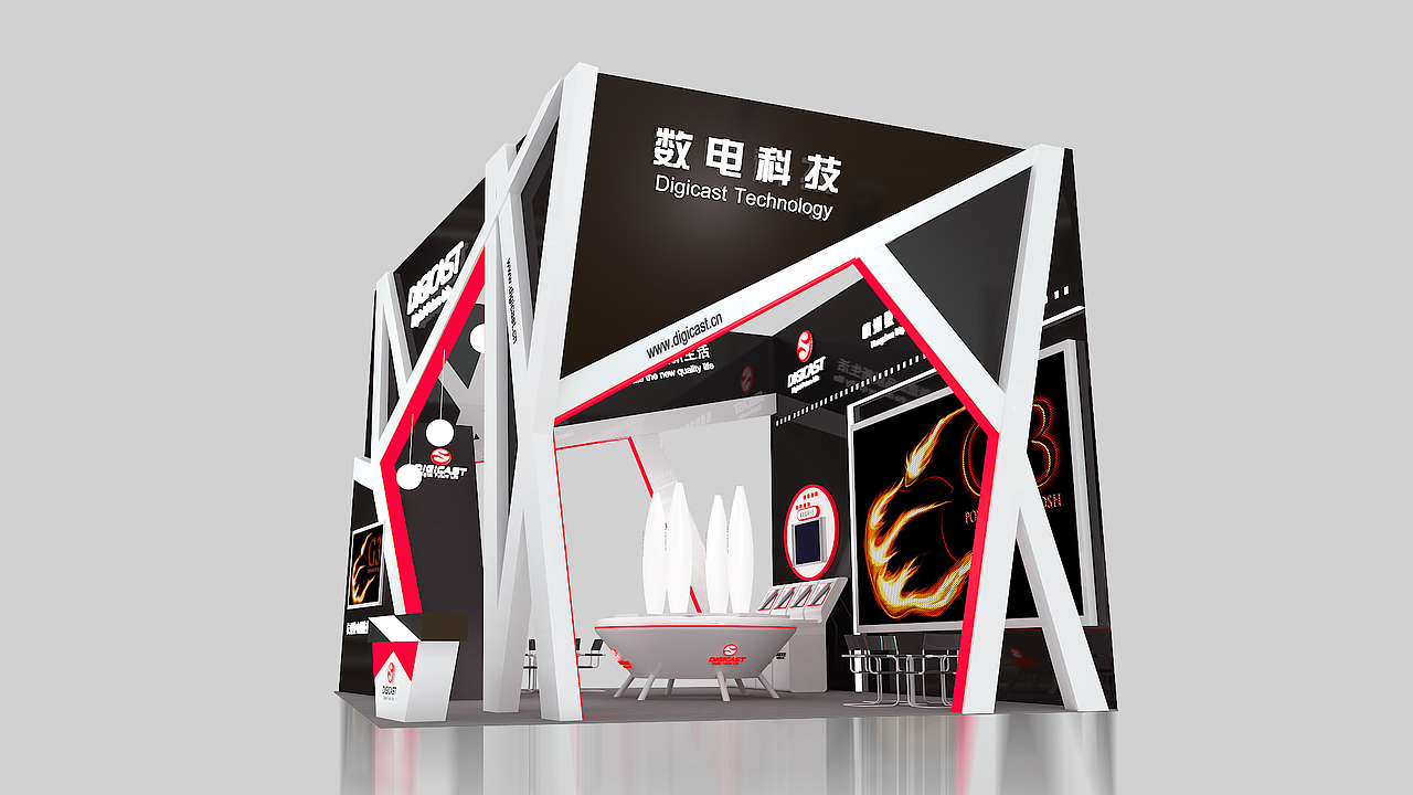 杭州数电科技展台丨金画笔空间设计